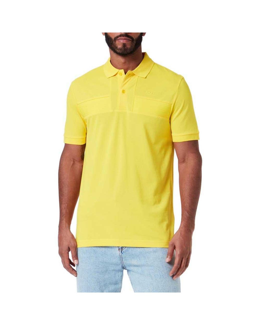 BOSS by HUGO BOSS Paule 2 Short Sleeve Polo An in Yellow for Men