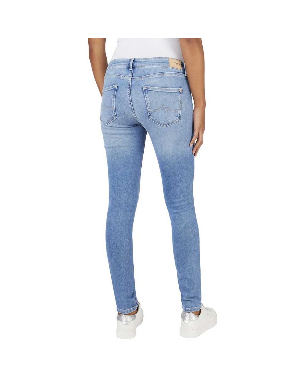 Pepe Jeans Pixie Mid Waist Jeans / Woman in Blue | Lyst