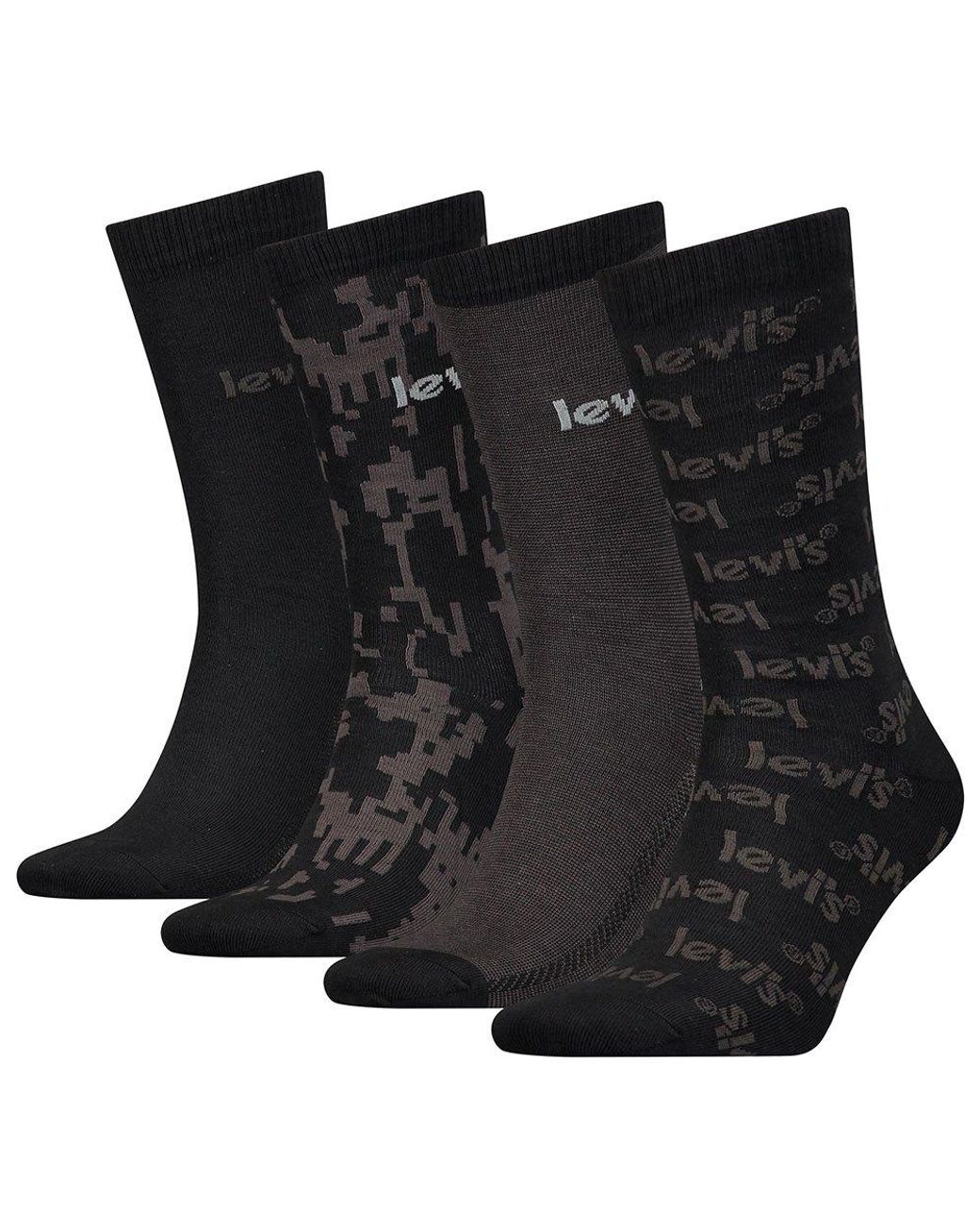 Levi's Giftbox Logo Socks 4 Pairs Eu 39-42 Man in Black for Men | Lyst