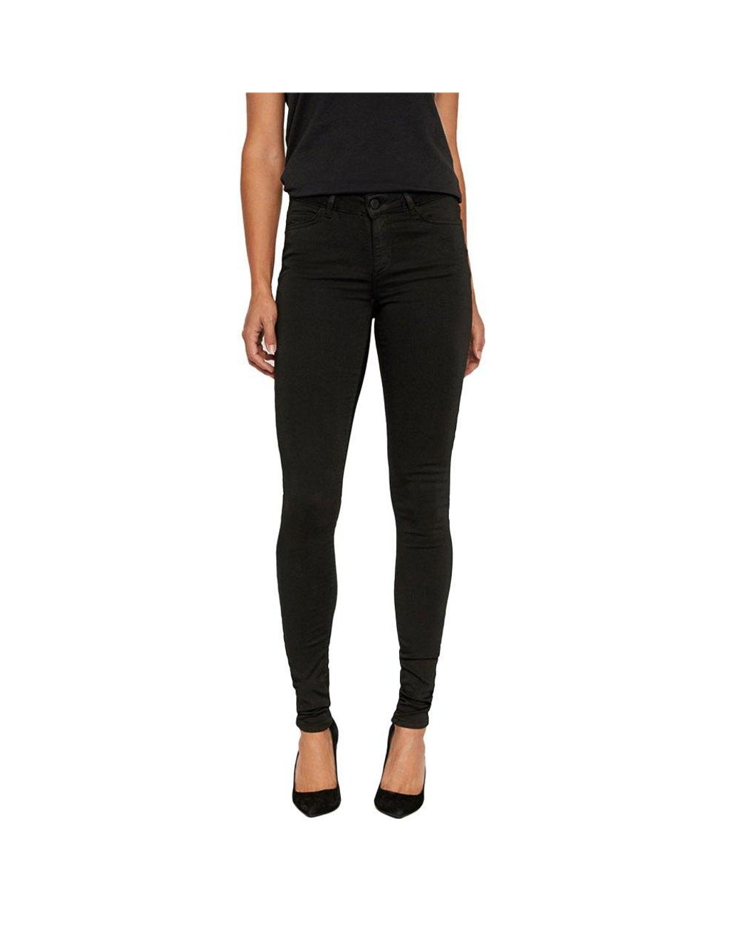 Noisy May New Power Shape Jeans Refurbished in Black | Lyst