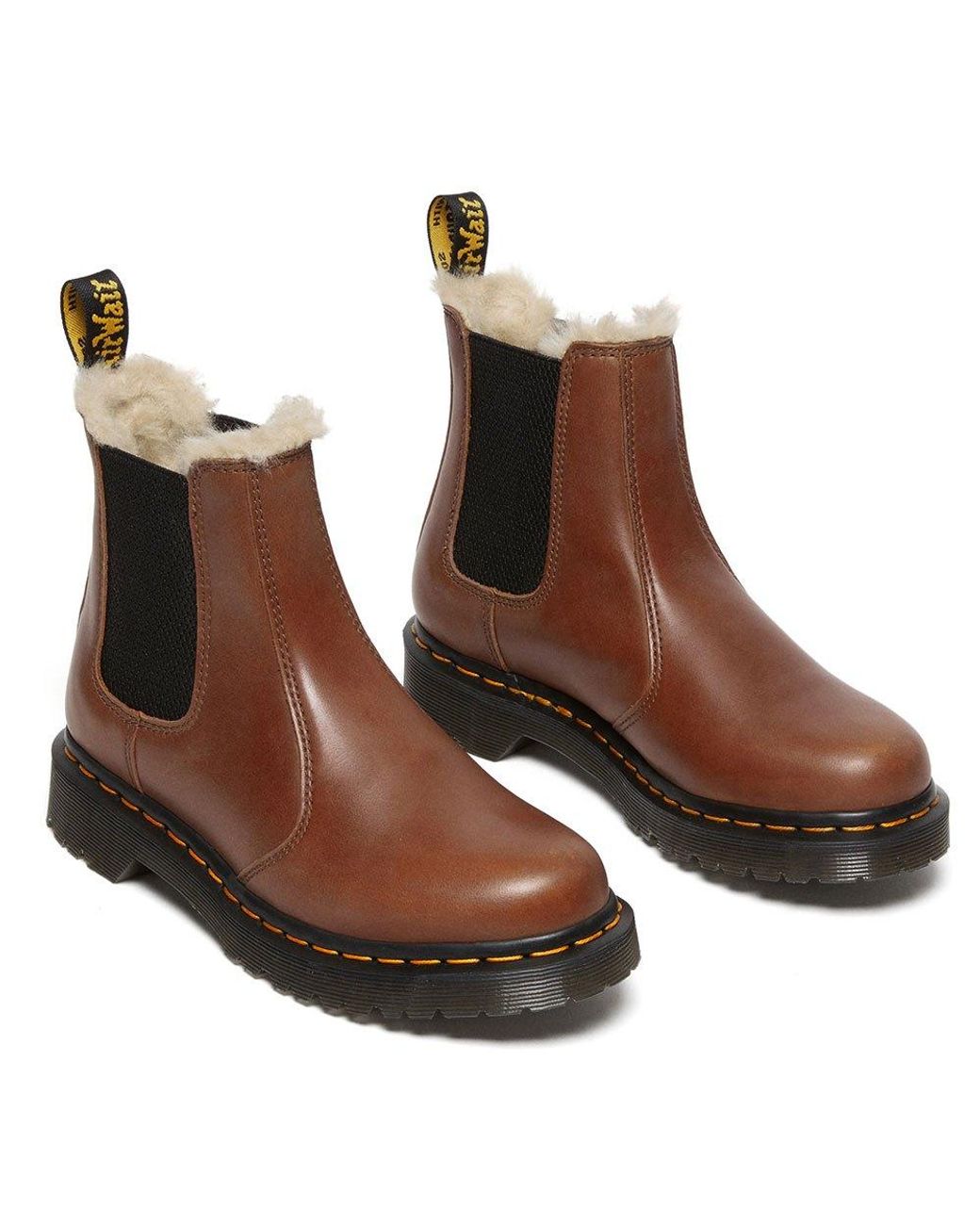 Dr. Martens 2976 Leonore Boots in Brown Lyst