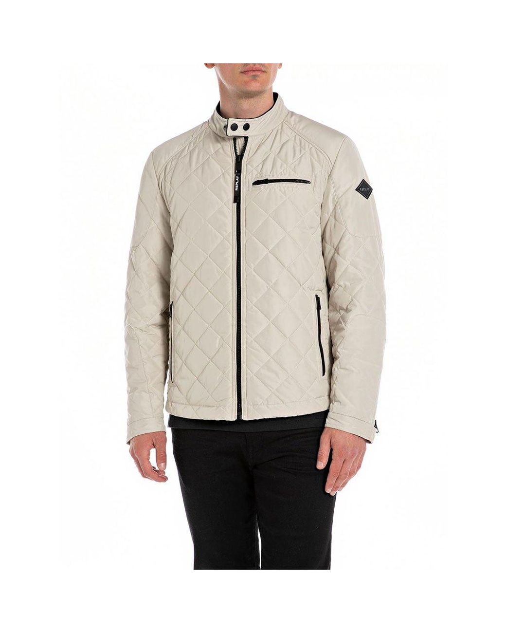 Replay Repay 8000 .000.84442 Jacket in Natural for Men | Lyst