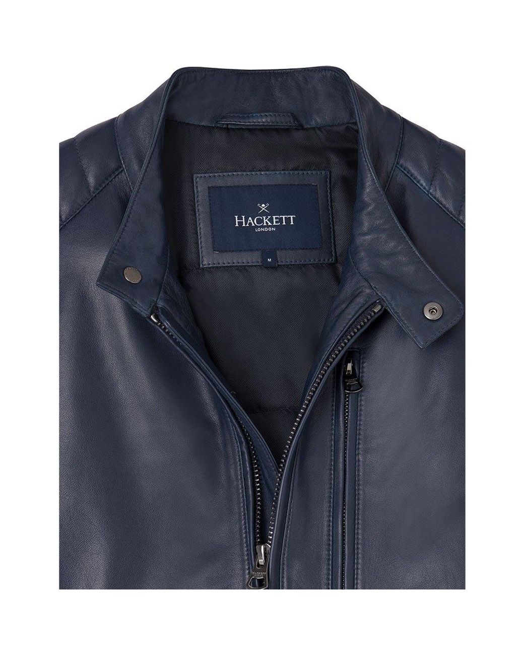 Hackett Navy Suede Leather Jacket - ESD Store fashion, footwear and  accessories - best brands shoes and designer shoes