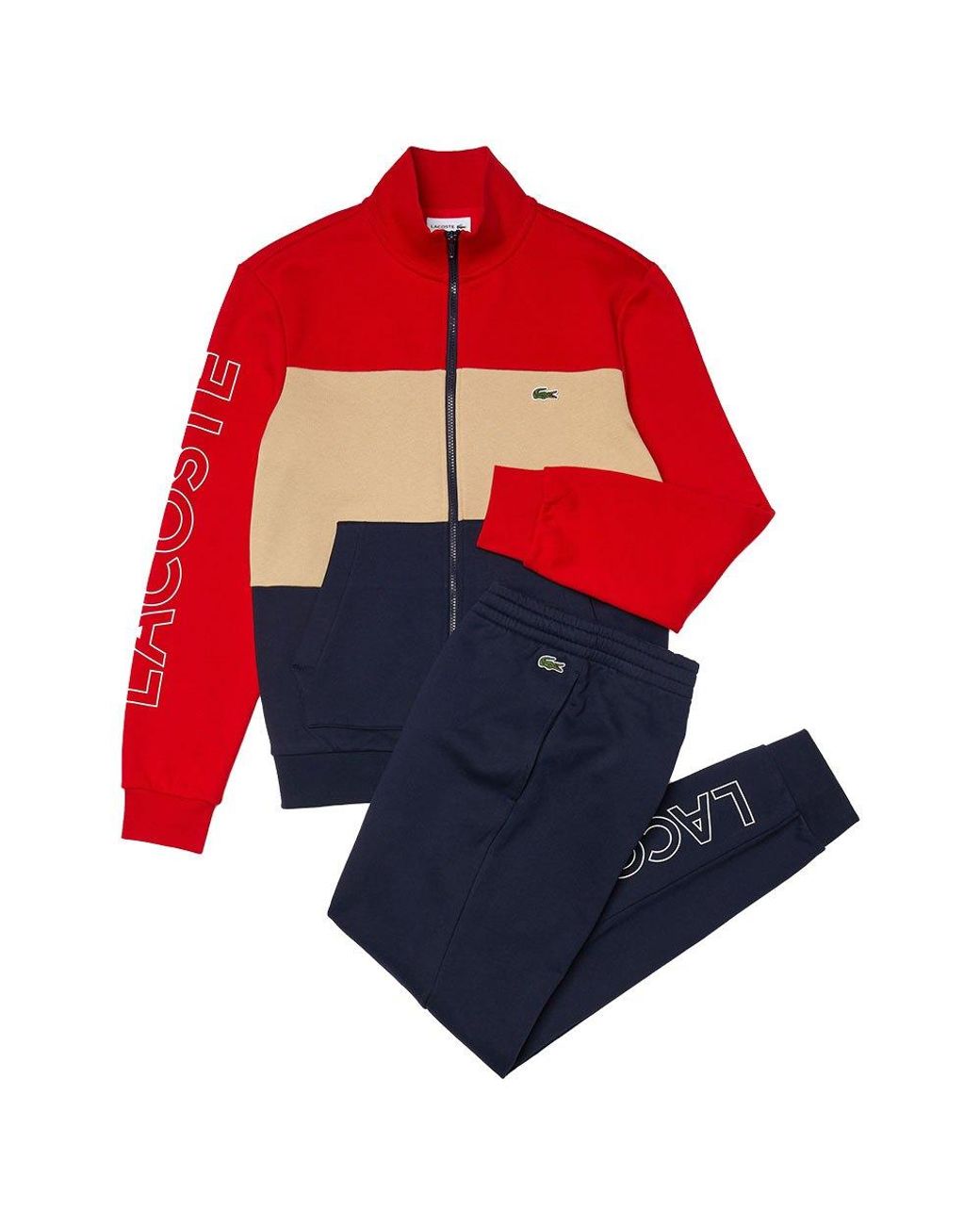 red lacoste sweatsuit Big sale - OFF 76%