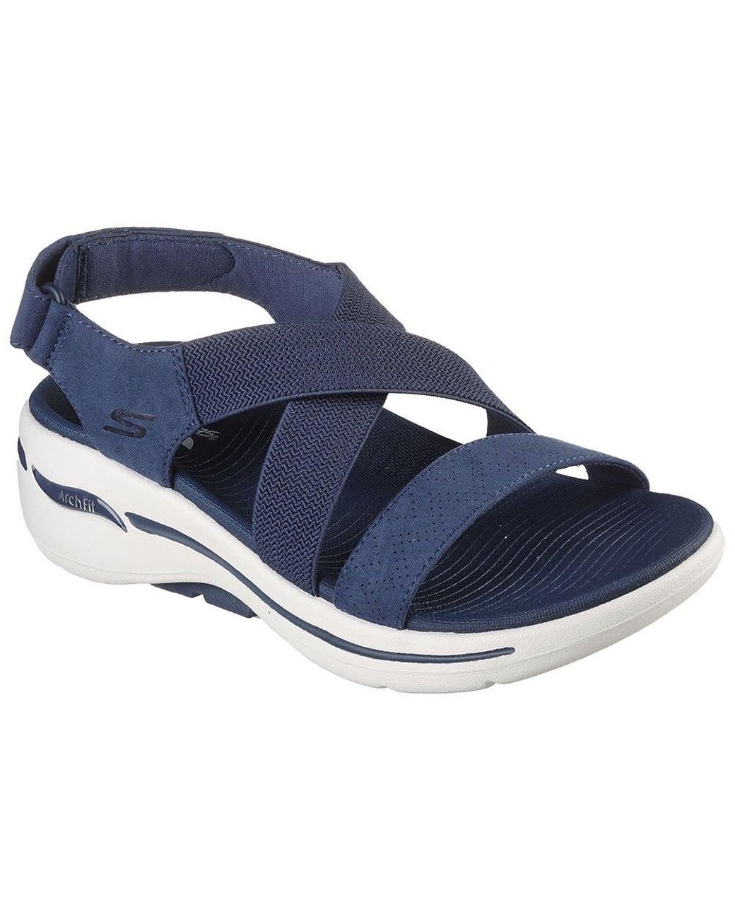 Skechers Go Walk Arch Fit - Treasured Sandals in Blue | Lyst