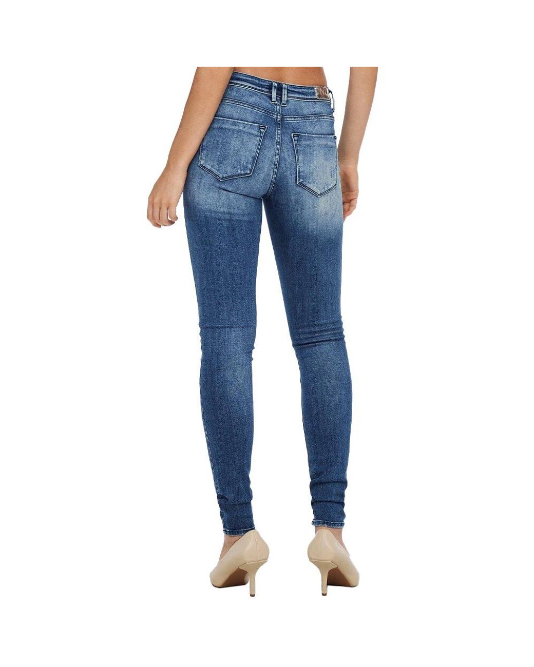 ONLY Shape Life Regular Skinny Denim Rea540 Jeans in Blue - Lyst