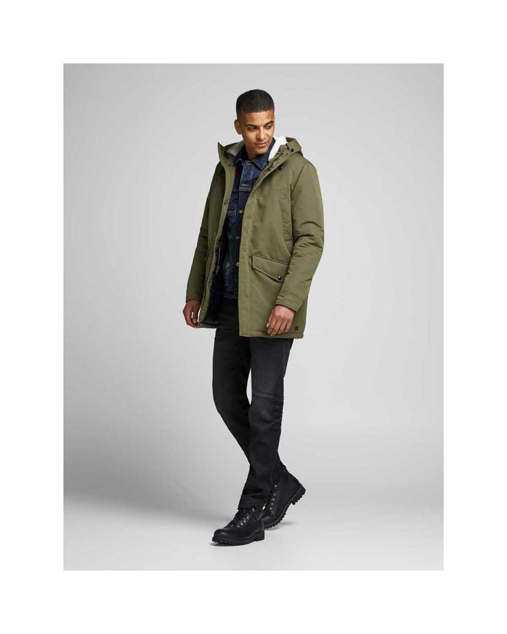 jack and jones olive jacket