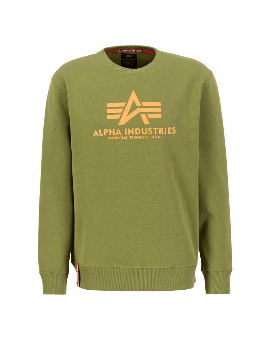 Alpha Industries Basic Sweatshirt Man in Green for Men | Lyst