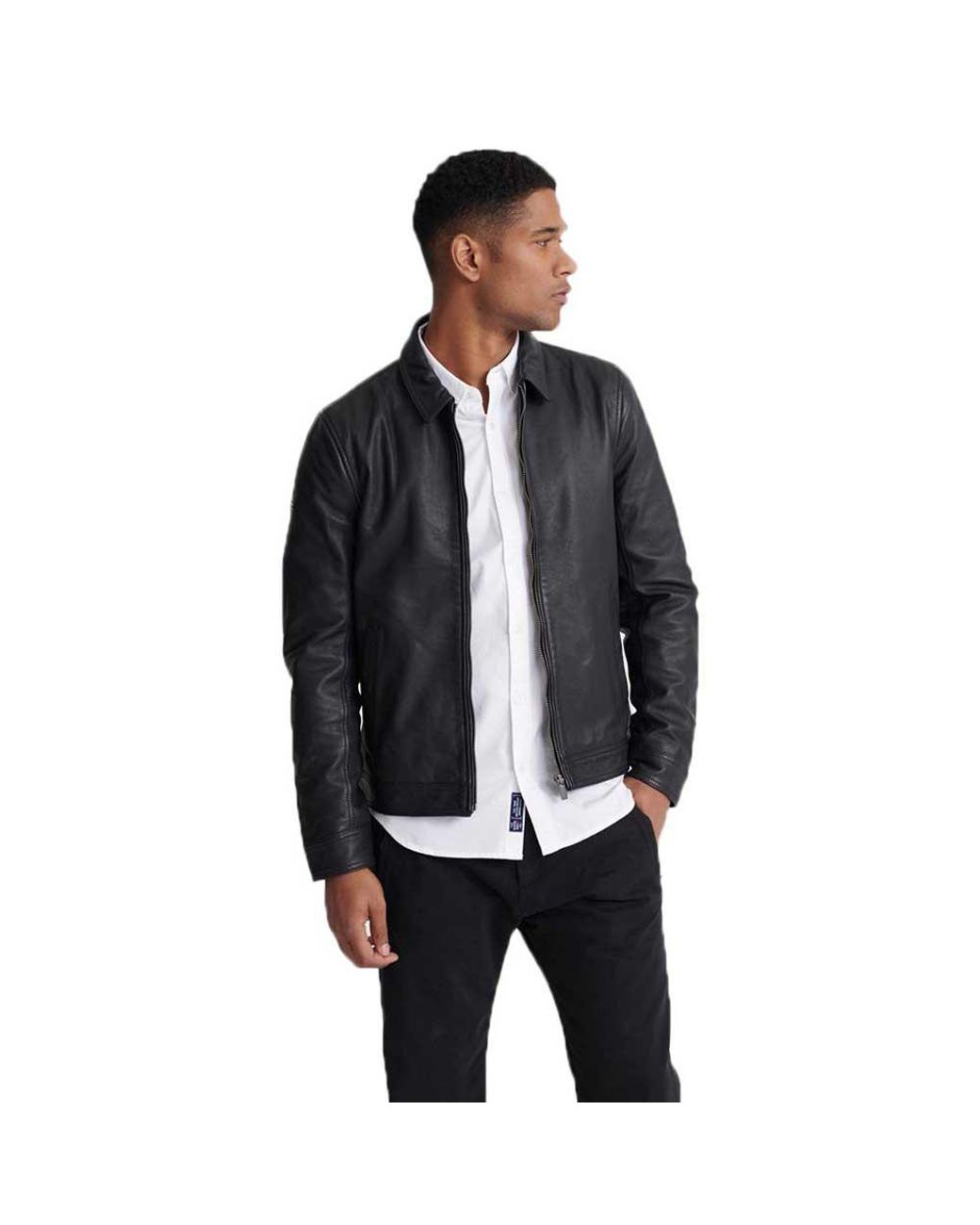 superdry denim biker jacket trench green