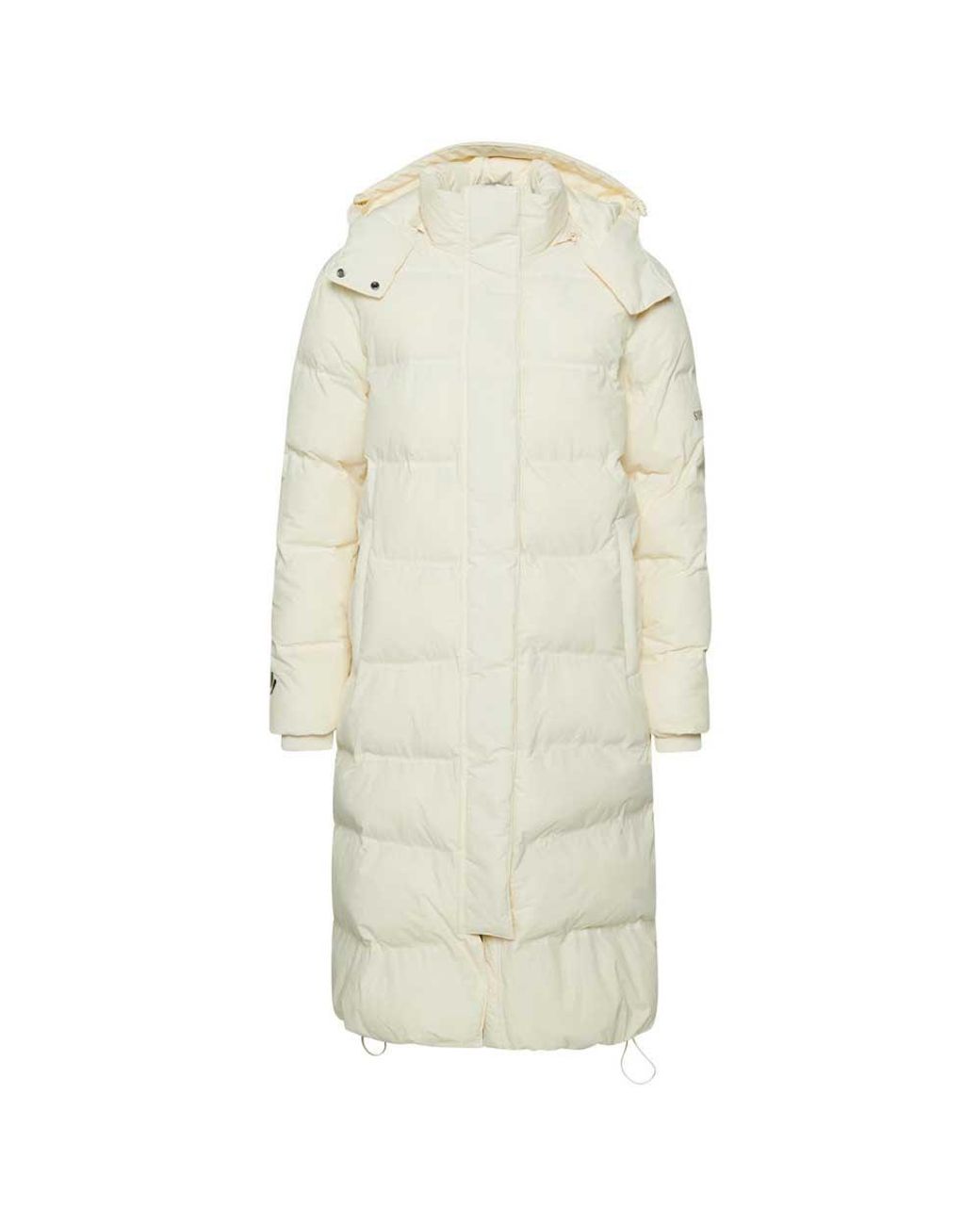 Superdry Uperdry Train Longline Padded Jacket in Natural | Lyst