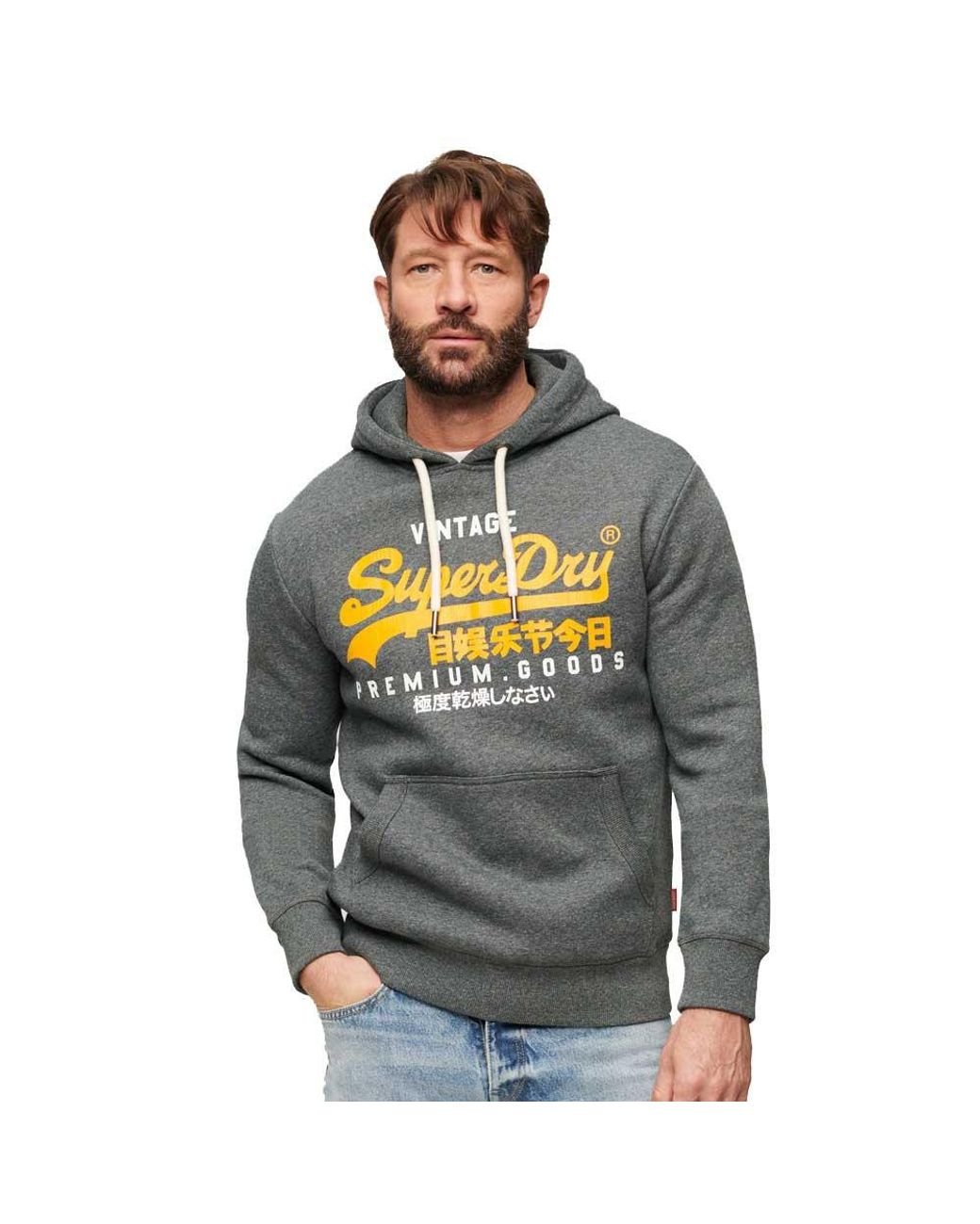 Superdry Uperdry Vintage Ogo Duo Hoodie An in Gray for Men Lyst