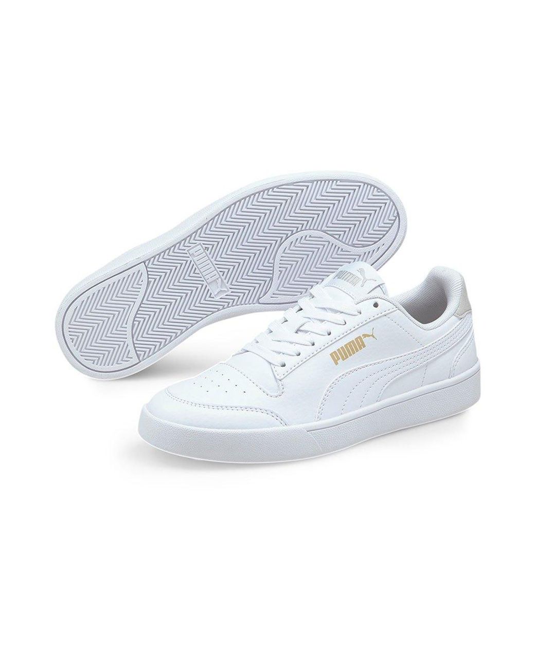 PUMA Synthetic Shuffle Junior Trainers in White for Men | Lyst