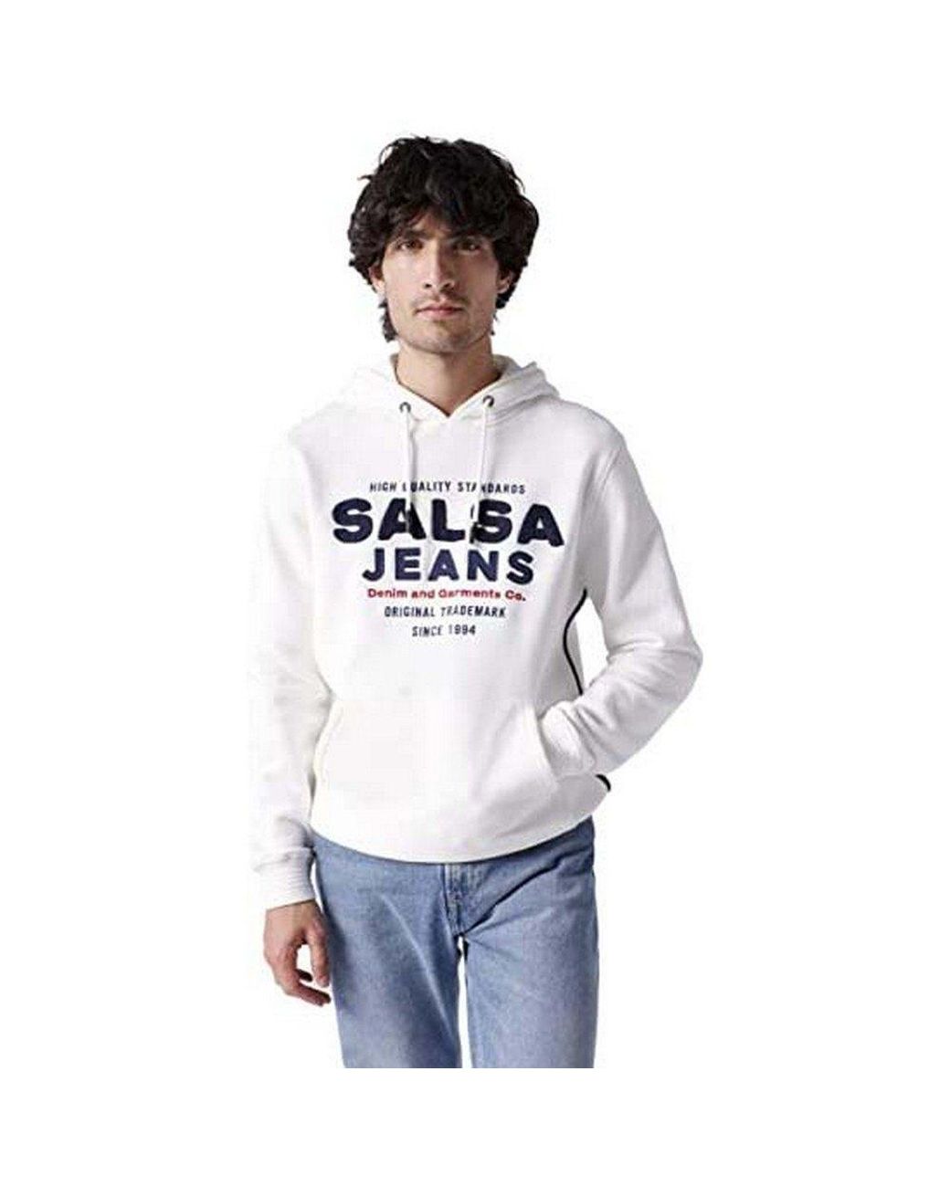 Salsa Jeans Aa Jean Reguar Branding Weater in White for Men | Lyst