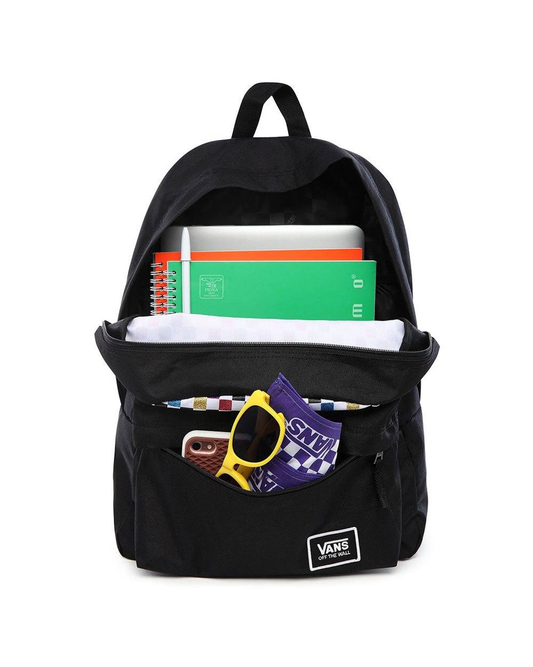 vans glitter check backpack