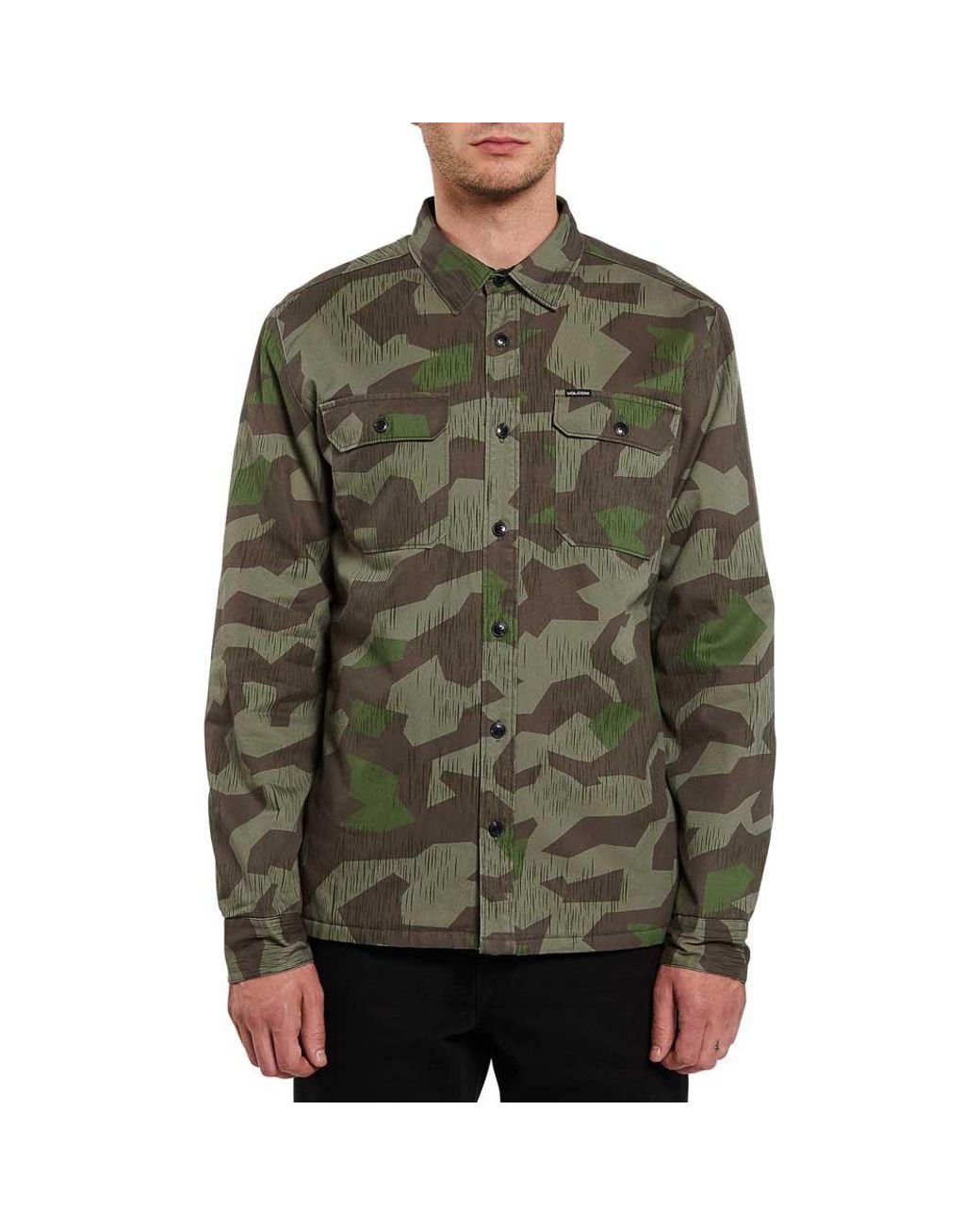 Volcom Cotton Trademan S Camouflage in Green for Men - Lyst