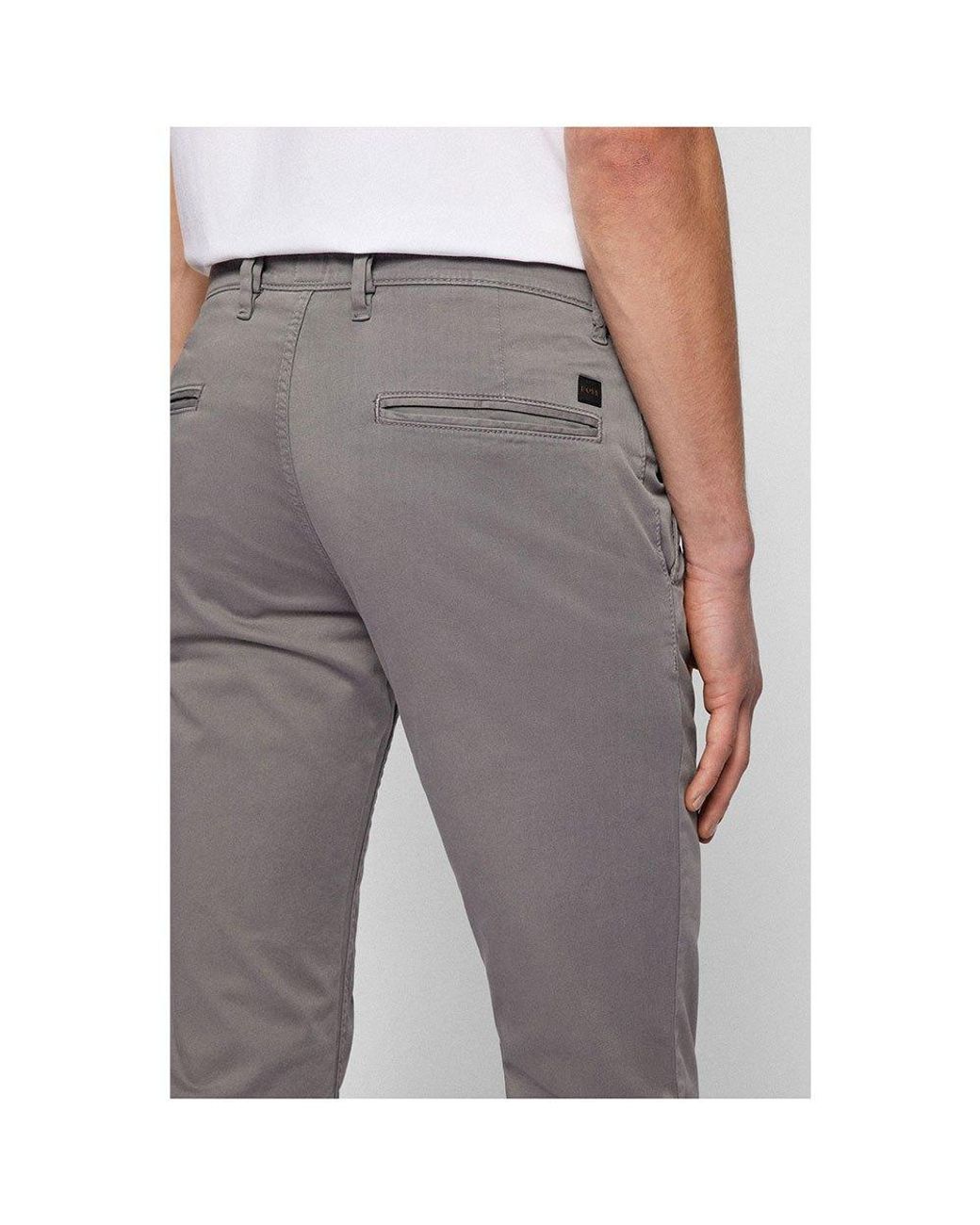 BOSS by HUGO BOSS Schino Slim D Chino Pants in Gray for Men | Lyst