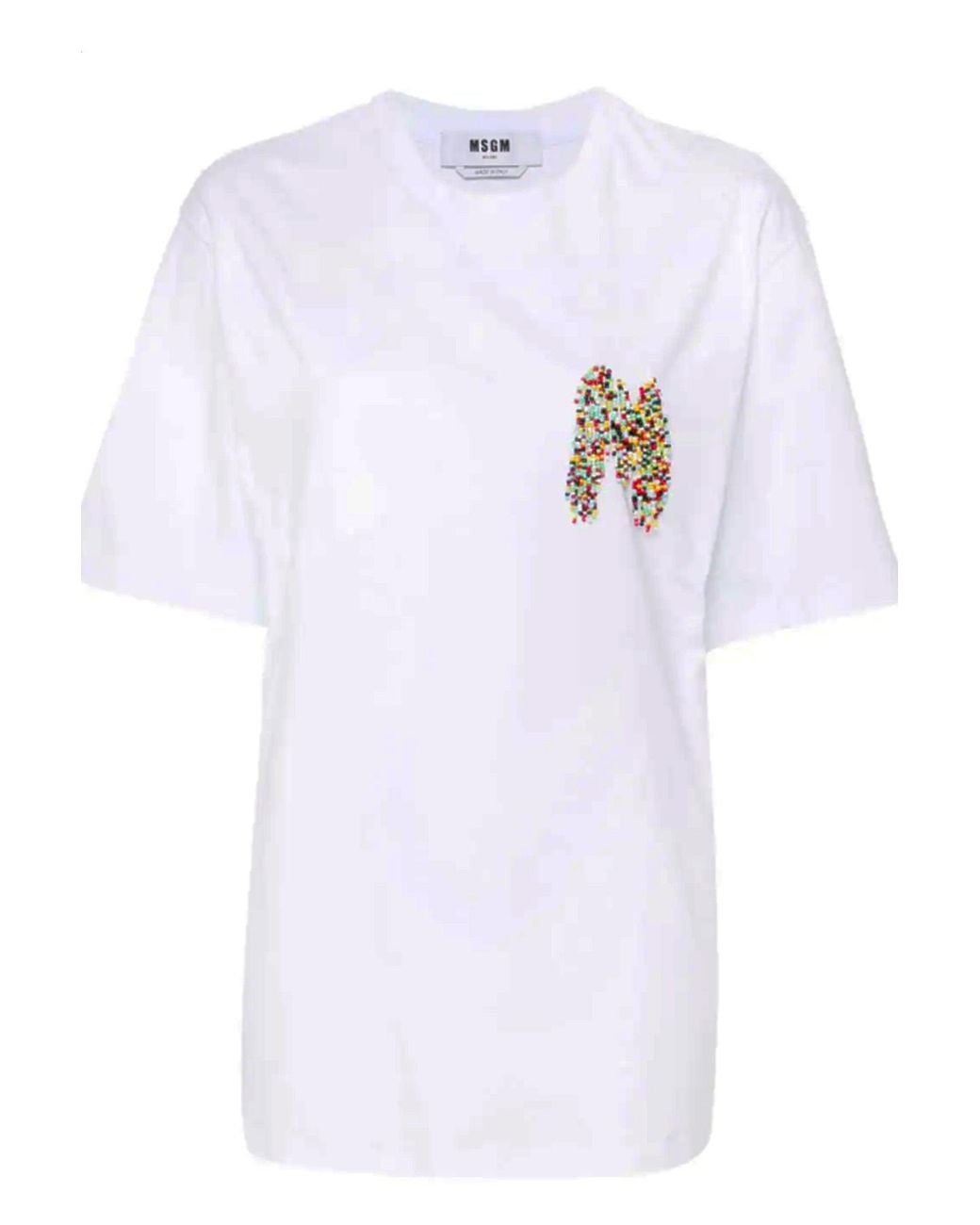 MSGM Wit T-Shirt En Polo in het White