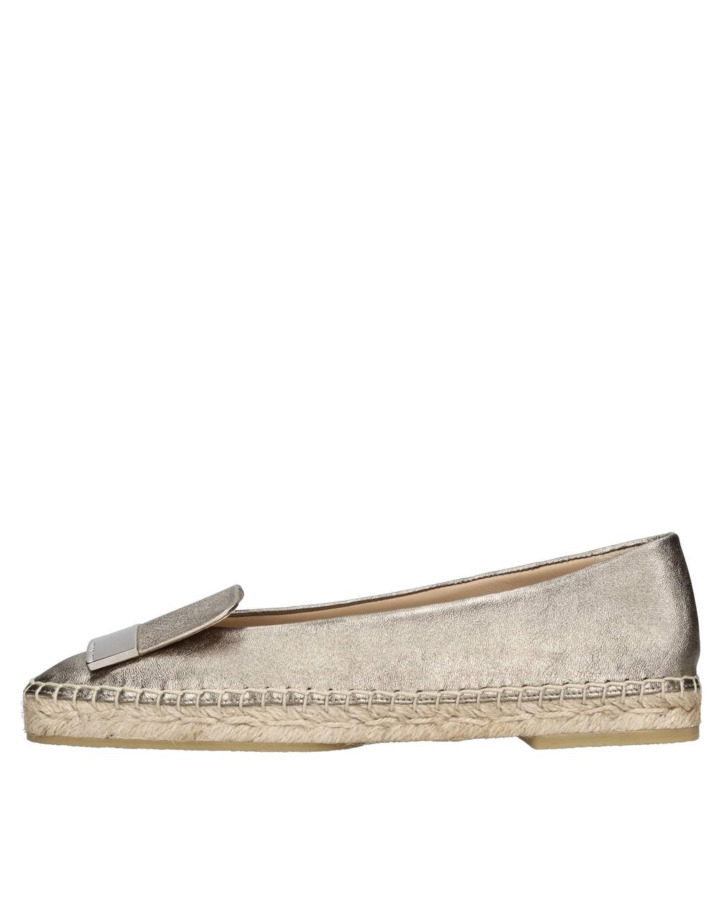 Sergio Rossi Metallic Flat Shoes