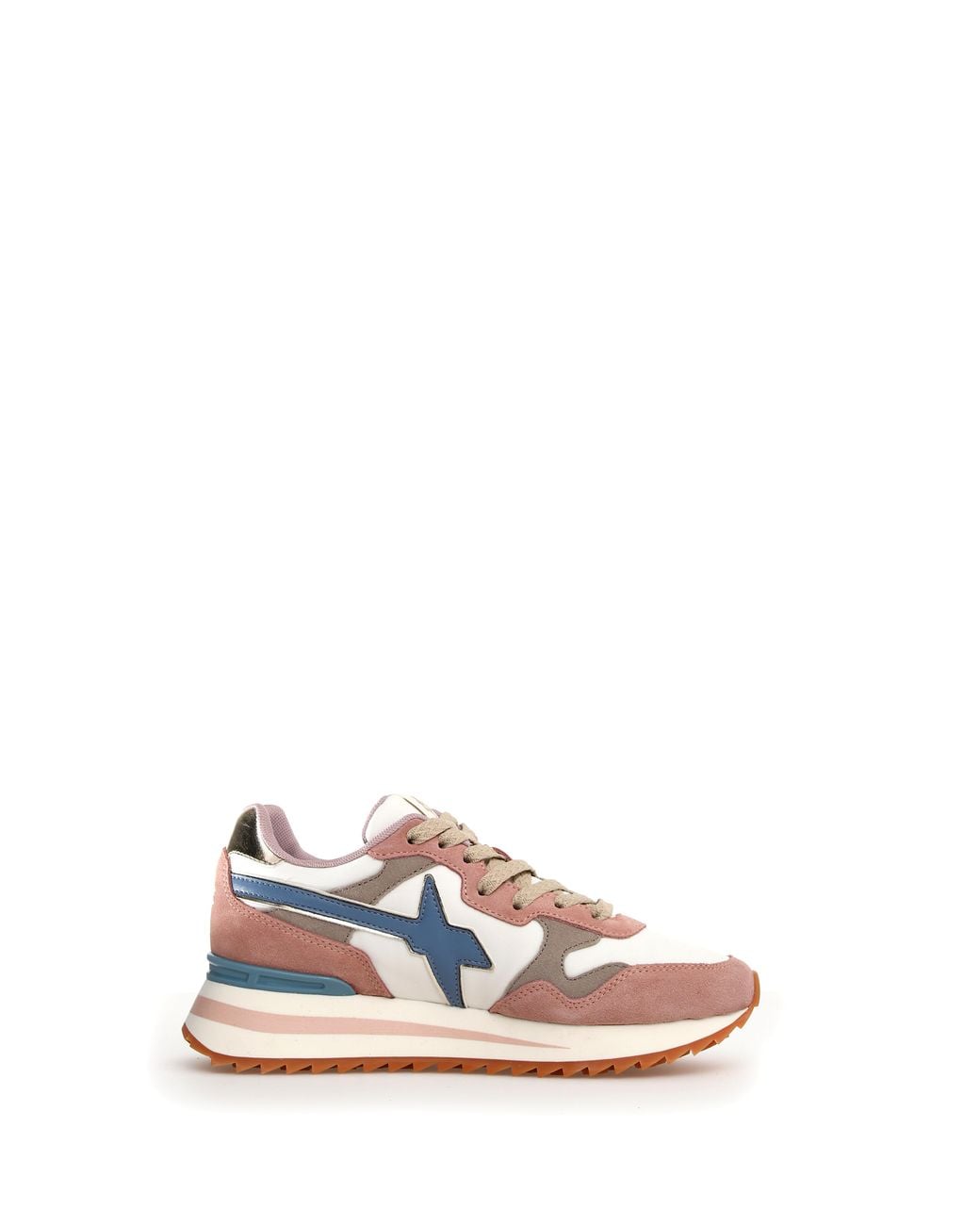 W6yz White Animal Print Technical Fabric Sneakers