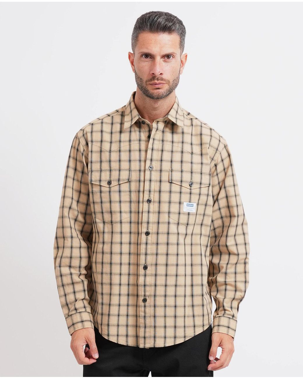 HUGO Shirts in het Natural voor heren