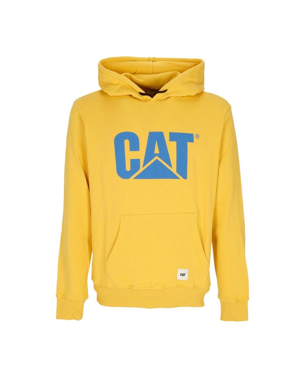 caterpillar-hoodie-logo-hoodie-in-yellow-for-men-lyst