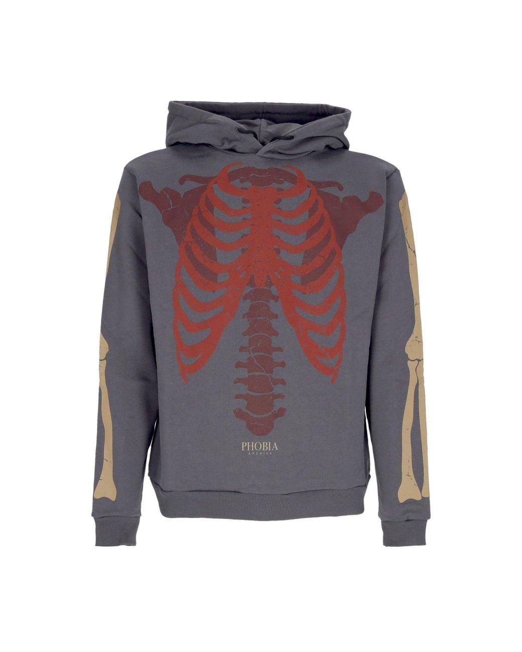 Phobia Gray Bones Hoodie Lightweight Hoodie for men