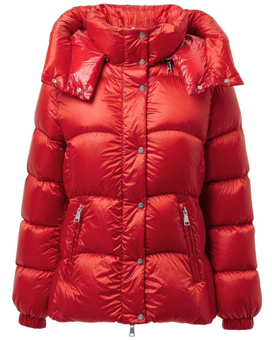 Add Down Jacket Met Uitneembare Capuchon in het Red
