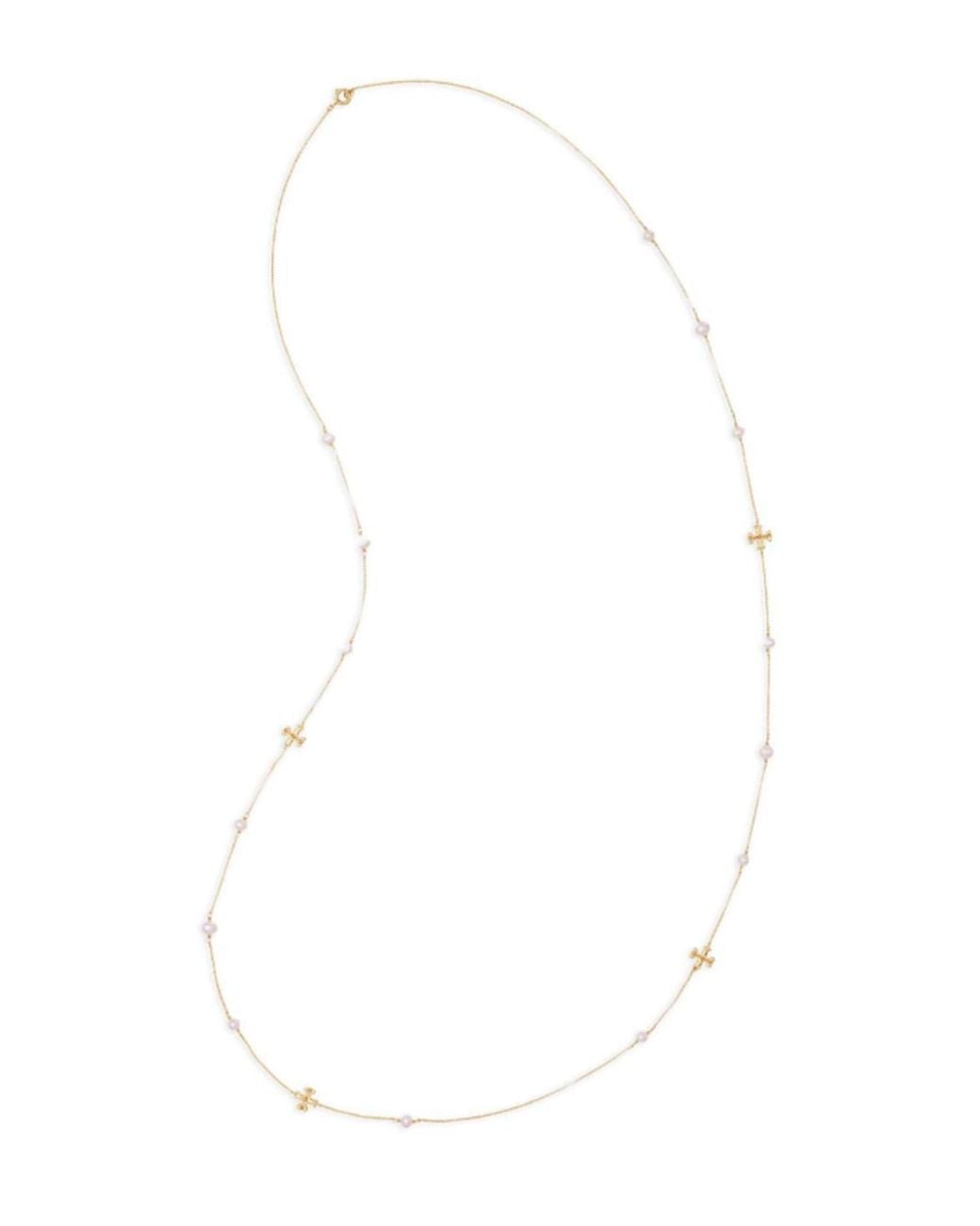 Tory Burch White Bijoux Goldperle