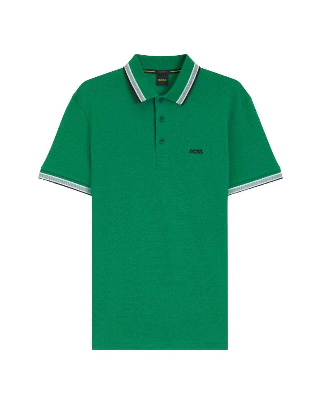 Polo Boss de hombre de color Green