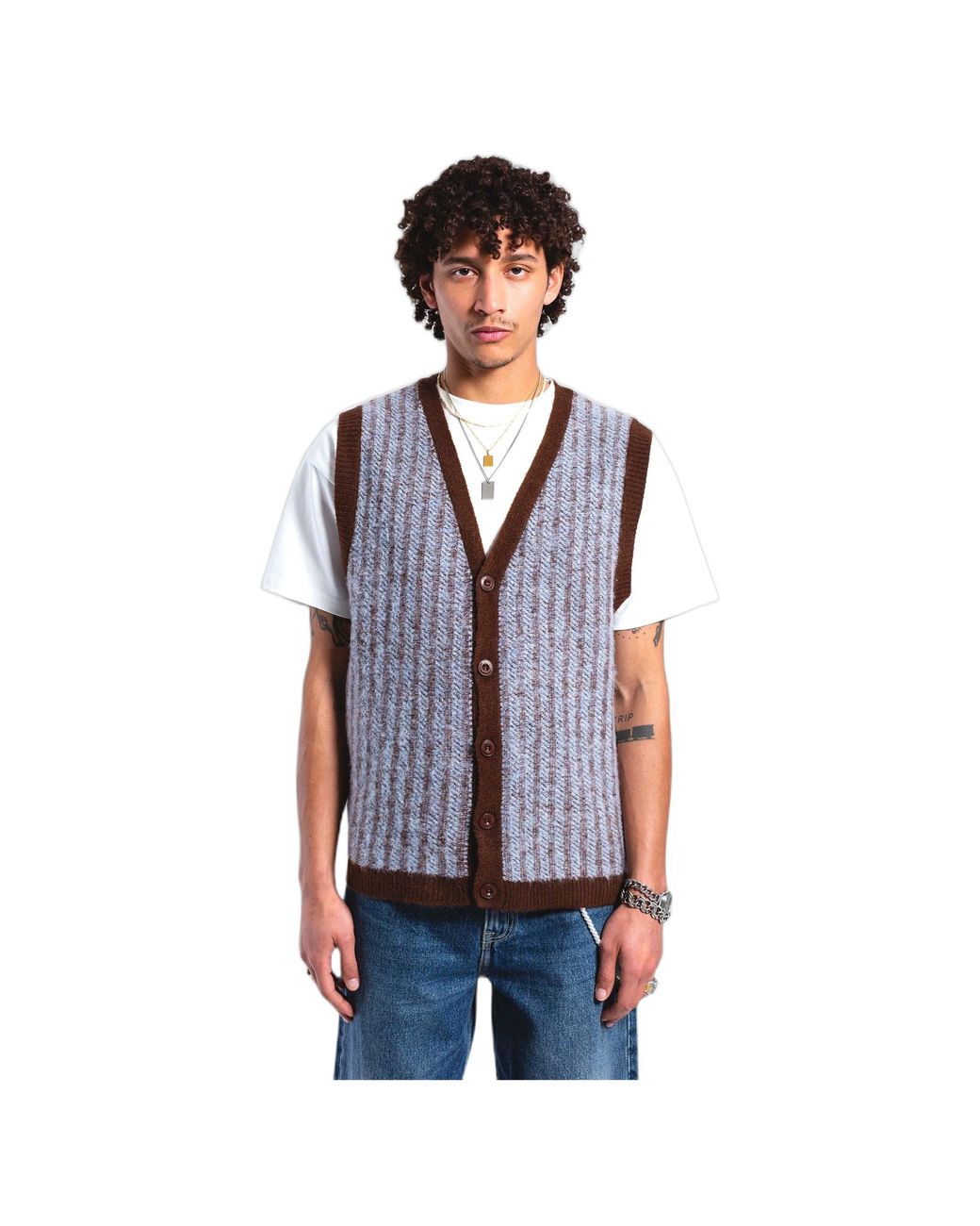 Dr. Denim Vest Dr.Denim Bobby Vest in het Blue voor heren