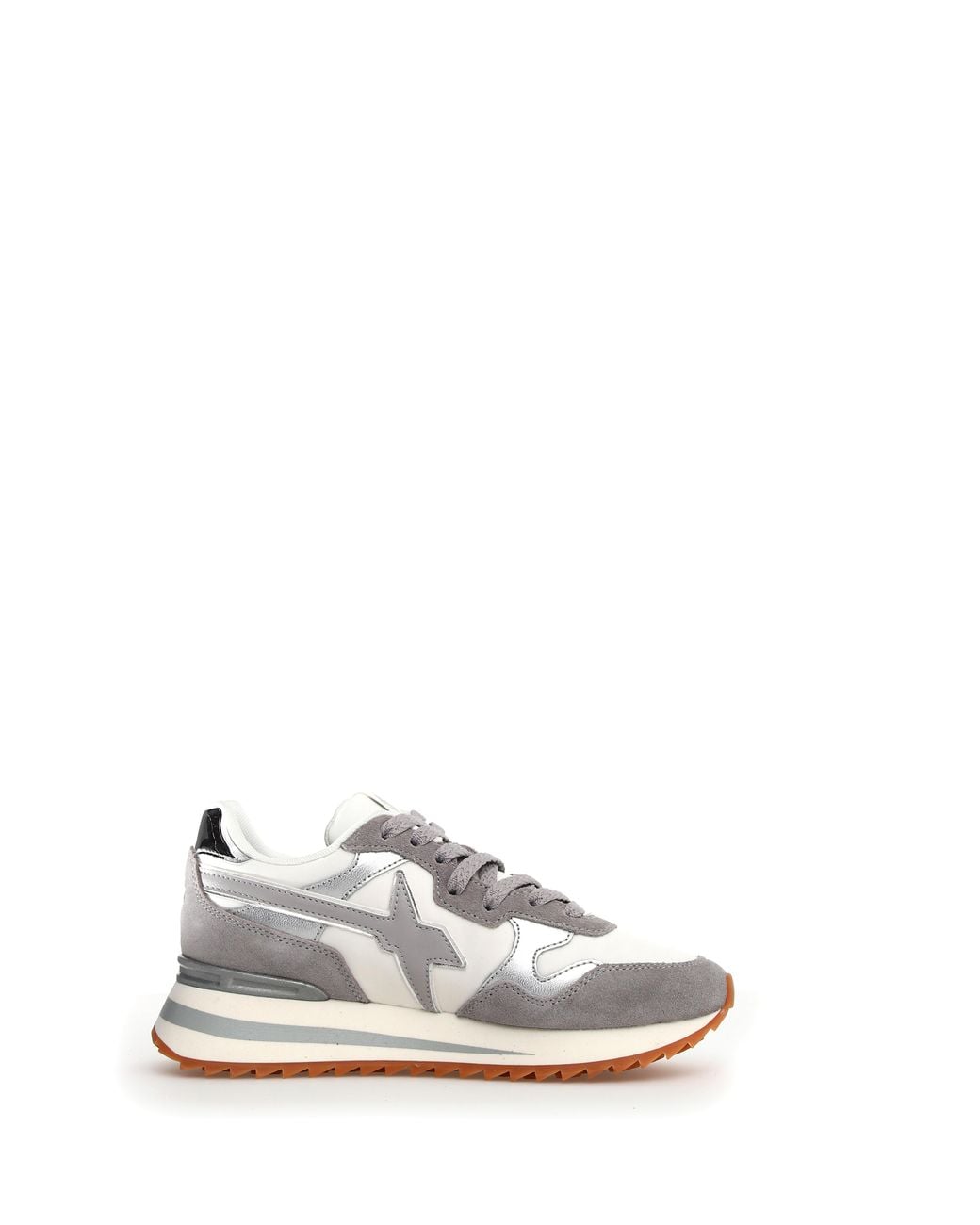 W6yz White Technical Fabric Animal Print Sneakers