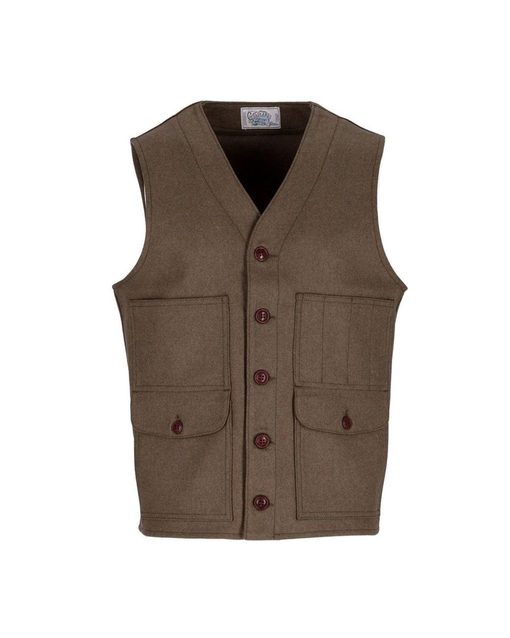 chesapeake's Outdoor Wool Vest Greencheck Oregon in het Brown voor heren