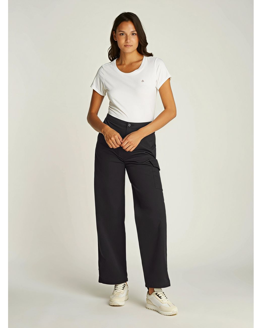 Calvin Klein Pants Cargo in het White