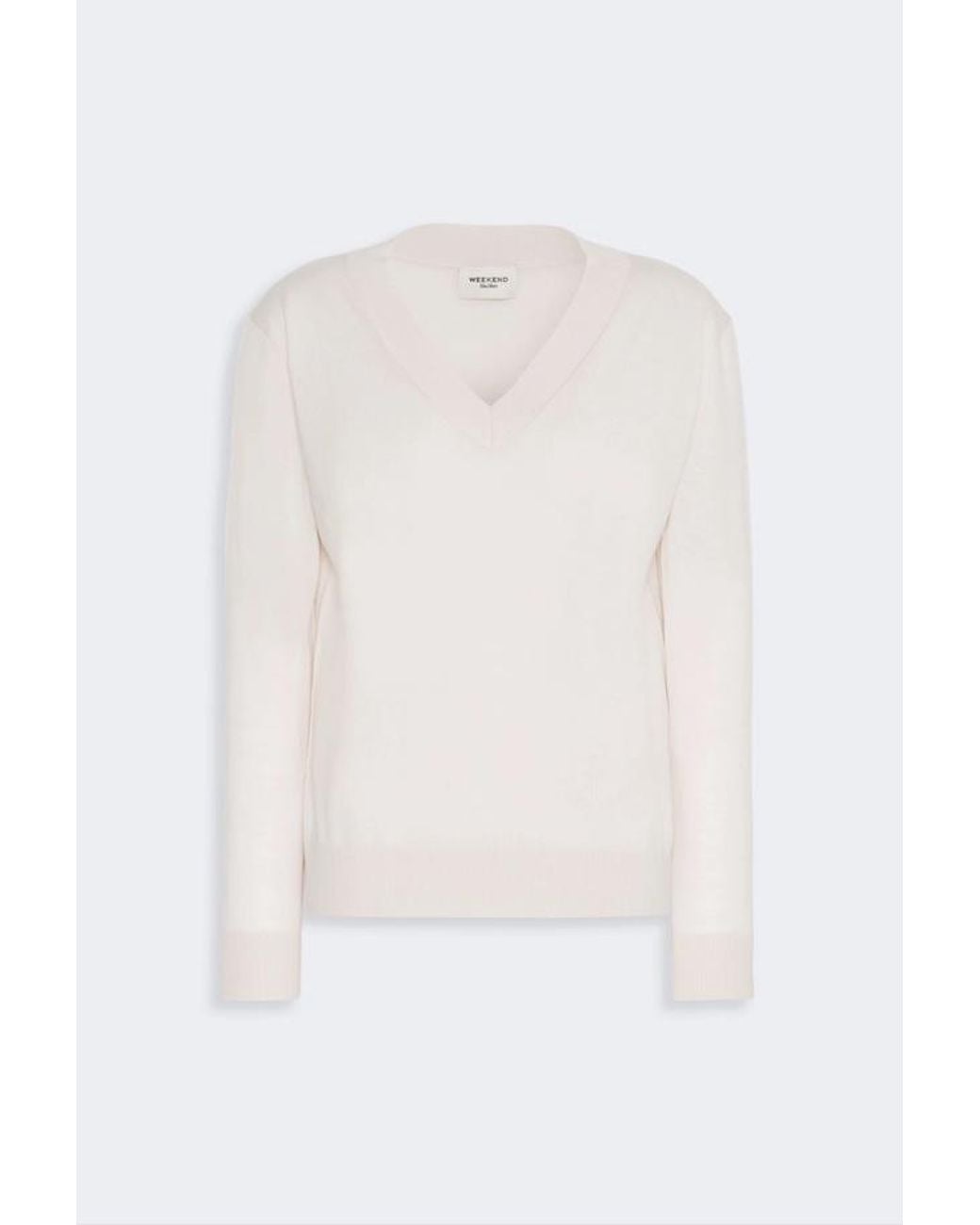 Max Mara White V Mesh Wool Ivory