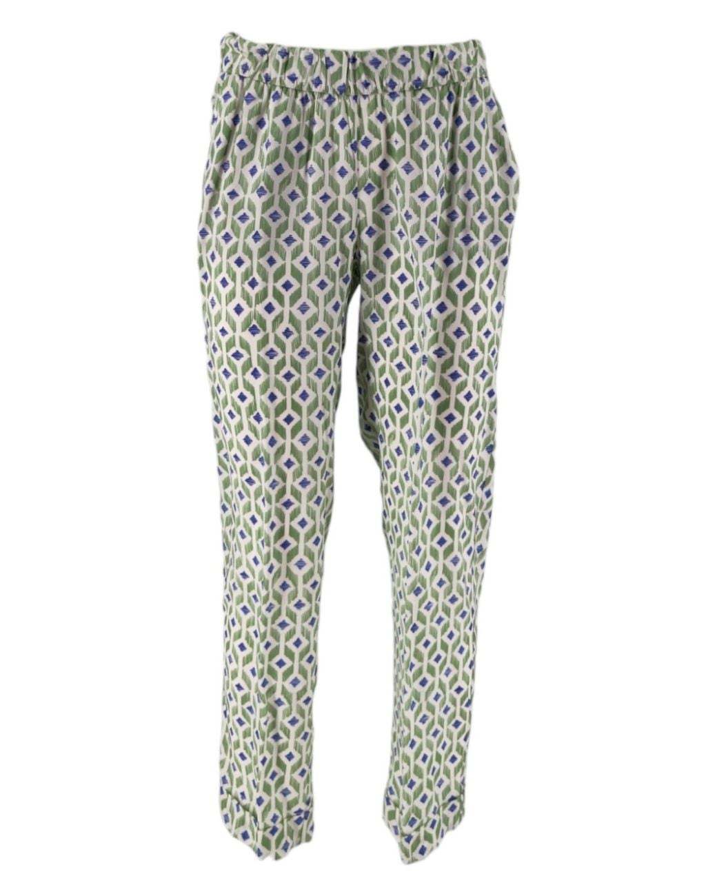 Pantalon Vert/Blanc Whyci en coloris Gray