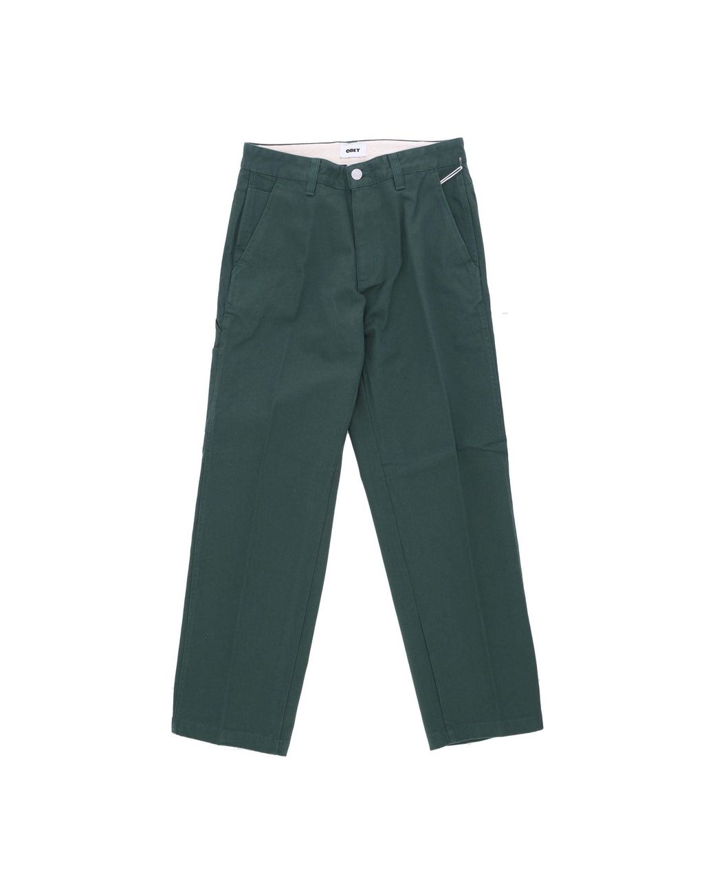 Obey Green Long Hardwork Carpenter Pant for men