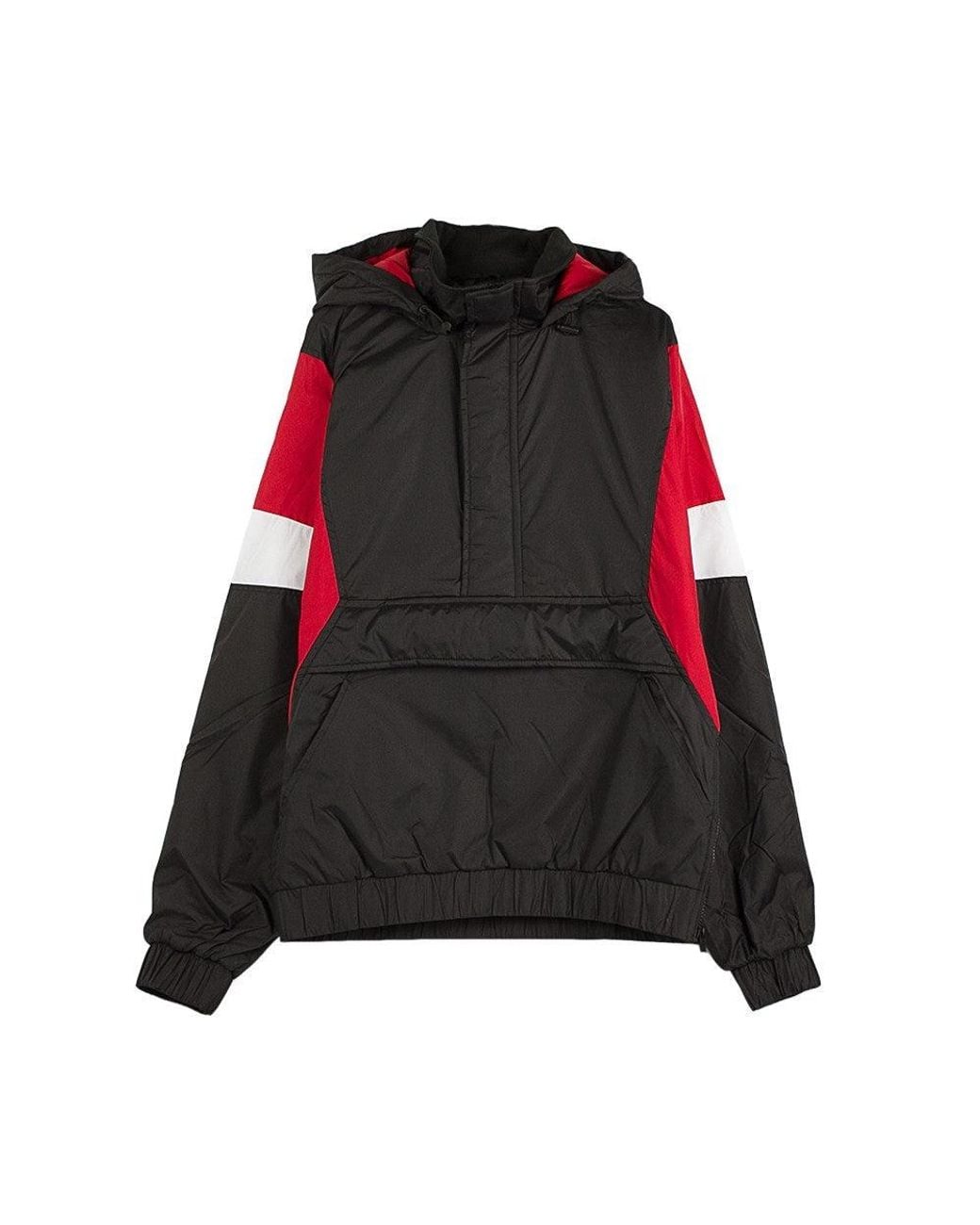 Urban Classics Black 3 Tone Pull Over Jacket for men