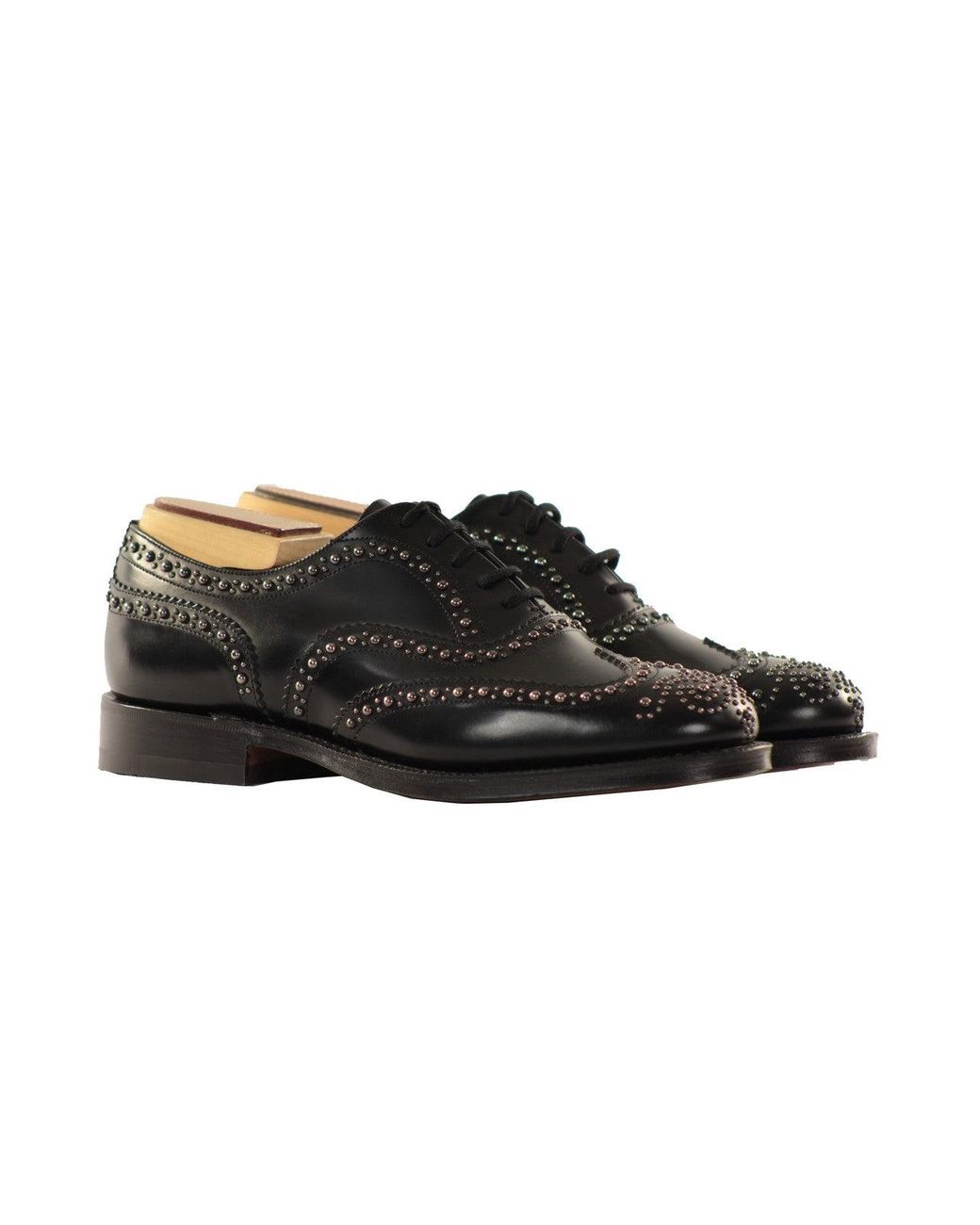 Church's Black Shoes Stringed Low for men