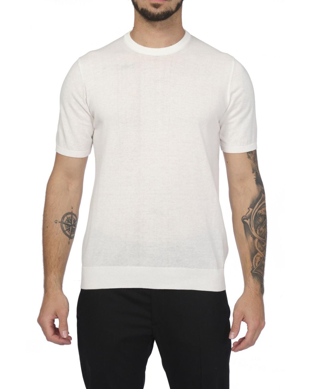 Alpha Studio Cotton Crepe M/M Au-102Oc 1020 Latte in het White voor heren