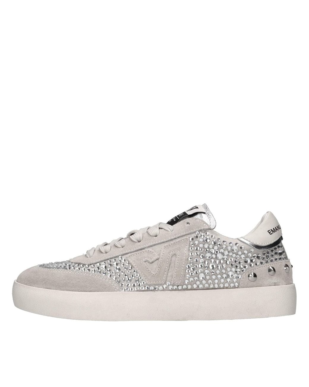 Emanuélle Vee White Silberne Sneaker