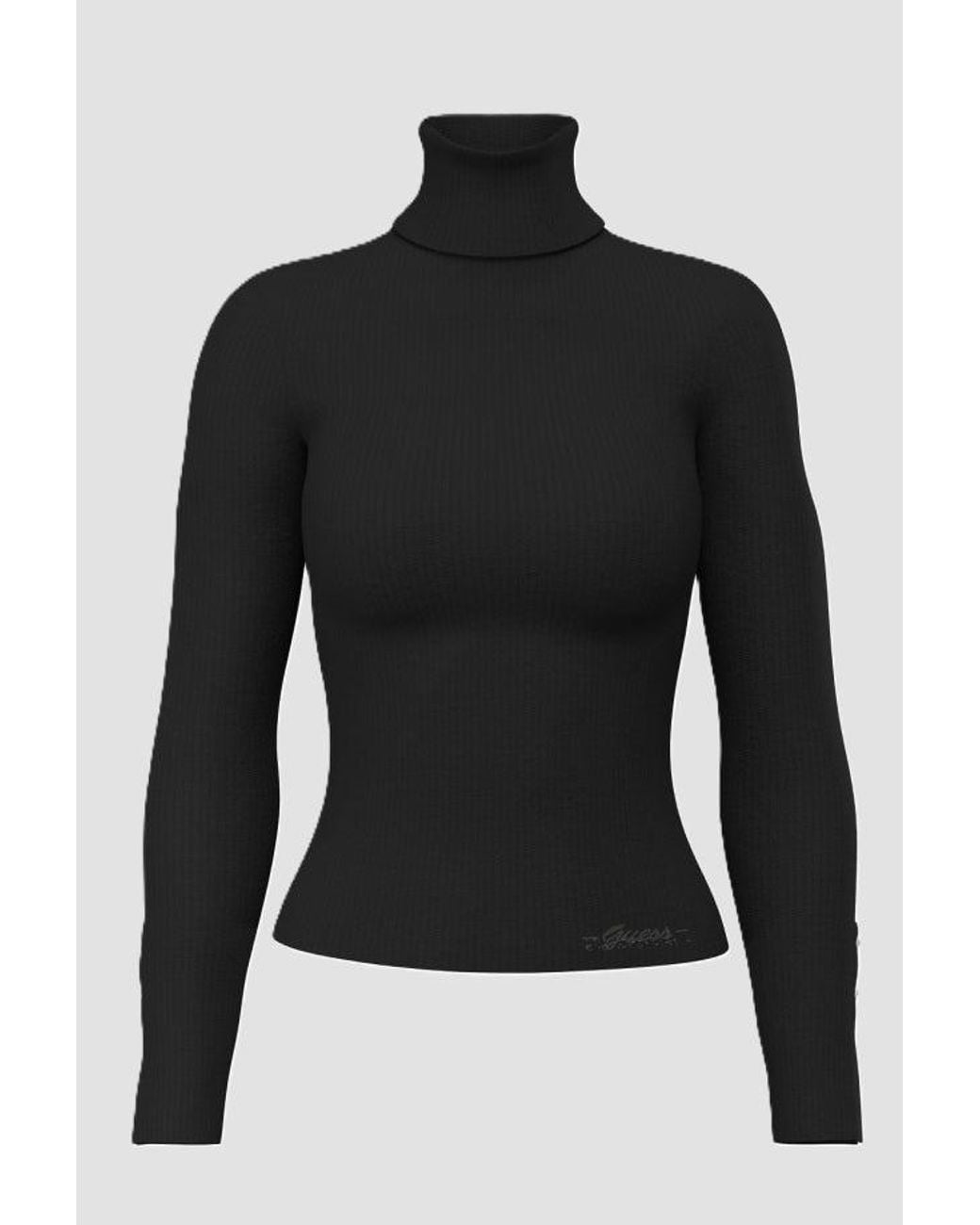Guess Black High Collar Mesh