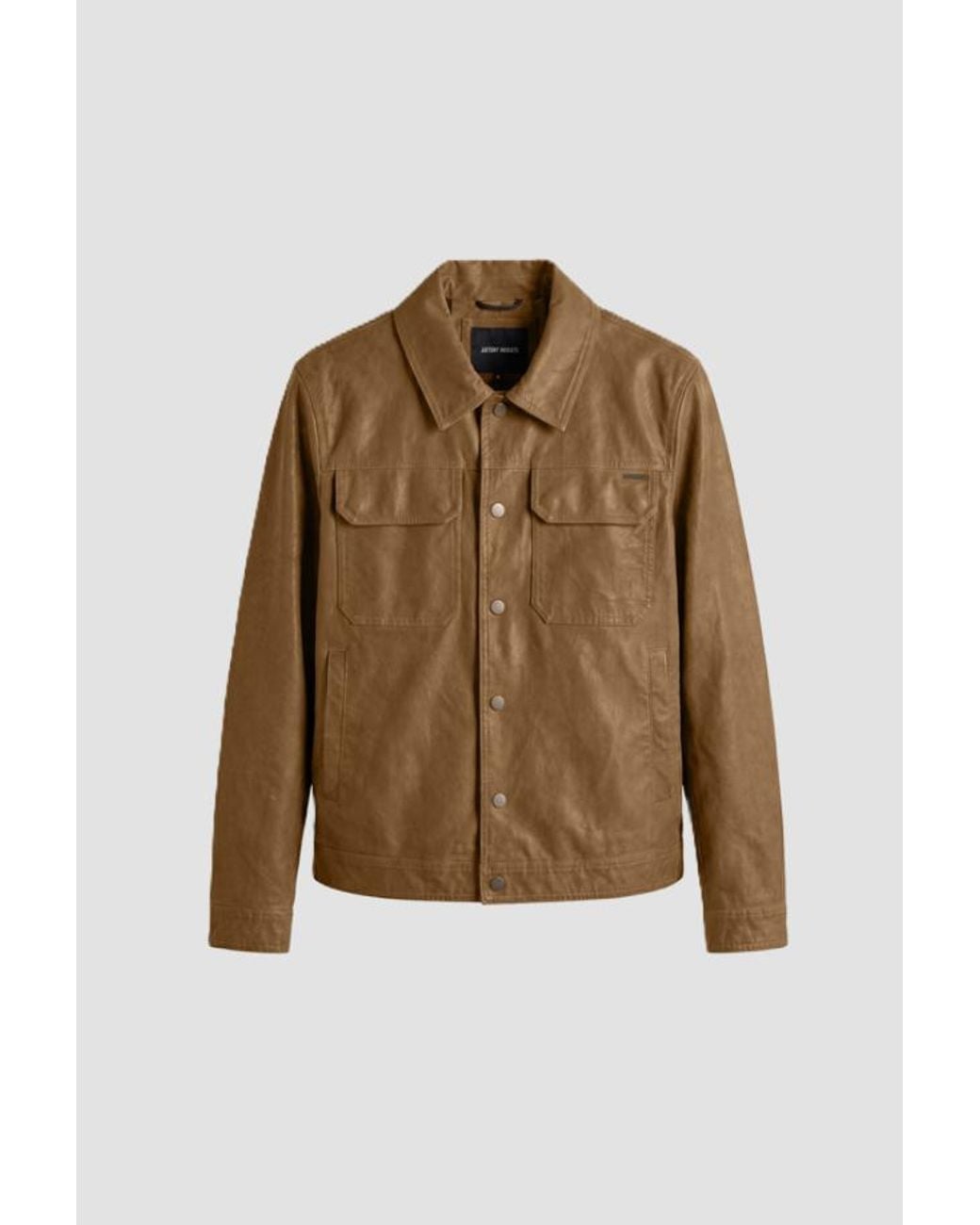 Antony Morato Brown Leather Jacket for men