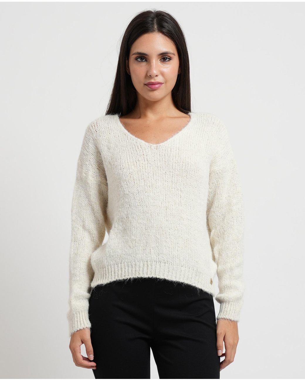 Denny Rose White Sweaters