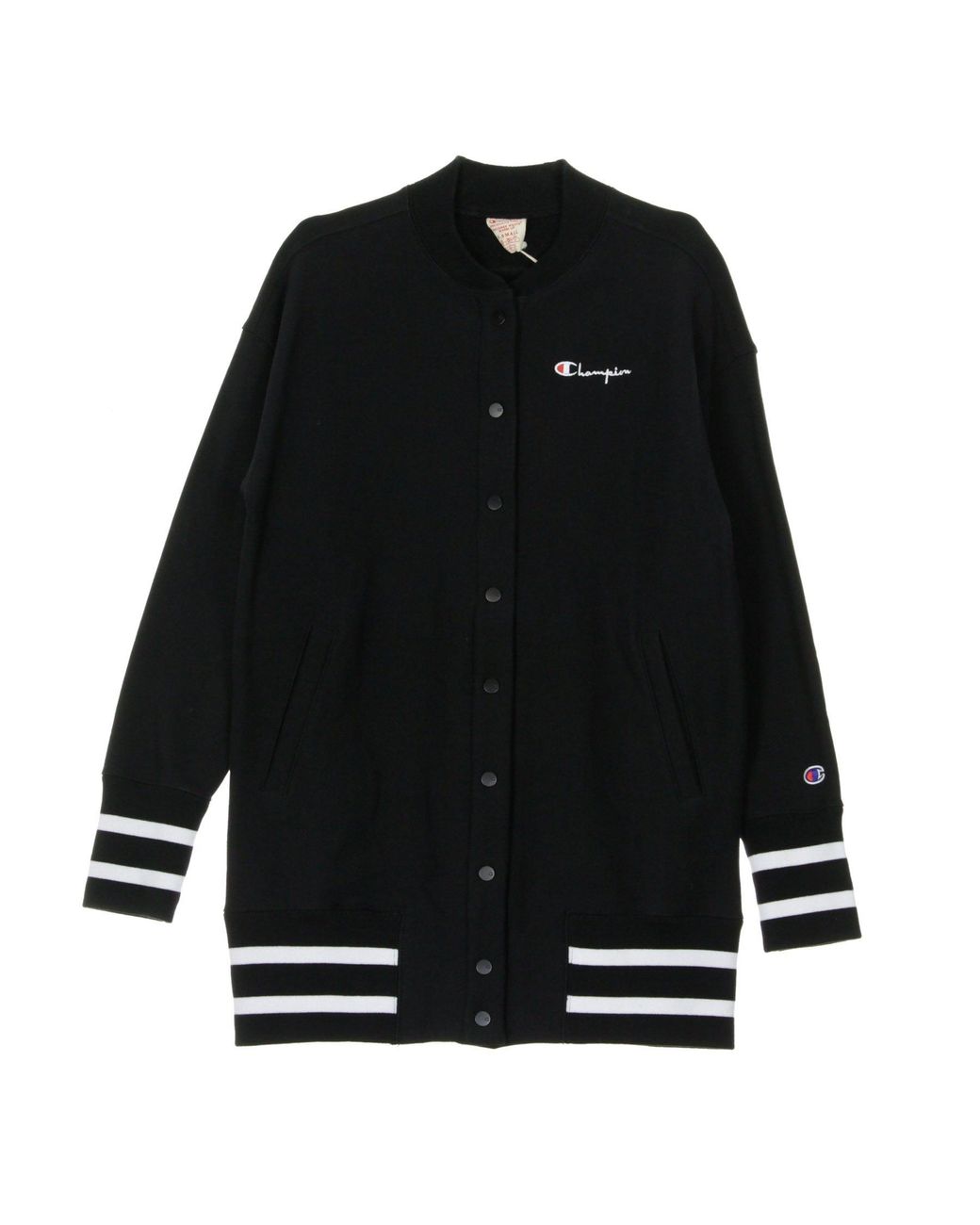 Champion Black Gbomber Reverse Weave Long Bomber Jacket