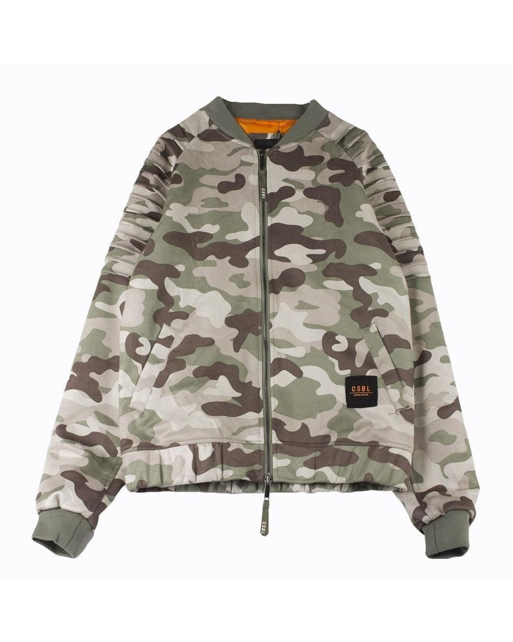 Cayler & Sons Gray Pleated Bomber Jacket for men