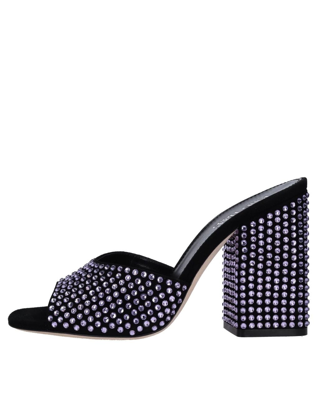 Paris Texas Blue Heeled Mules