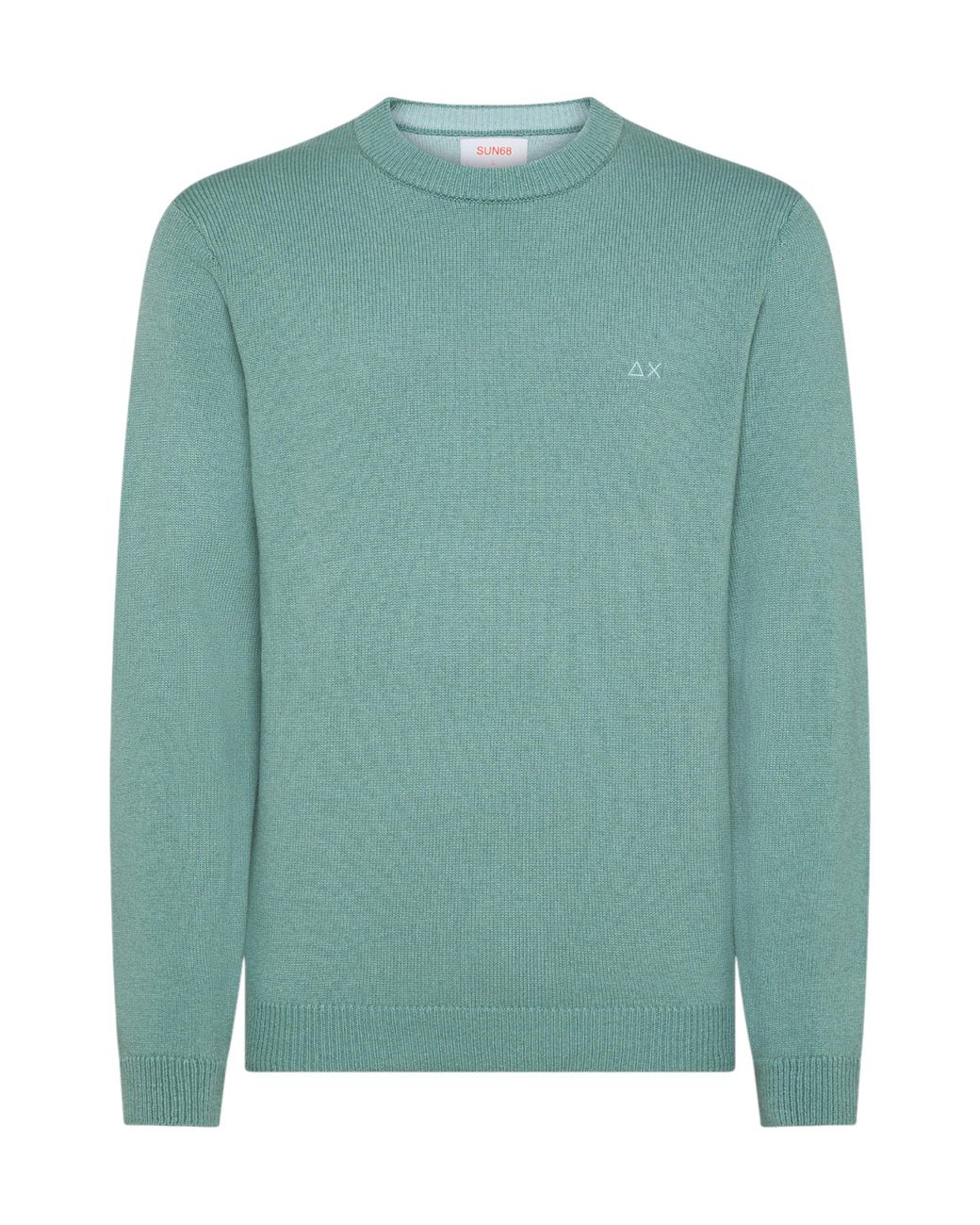 Sun 68 Green Sweater K45110/69 Ashes for men