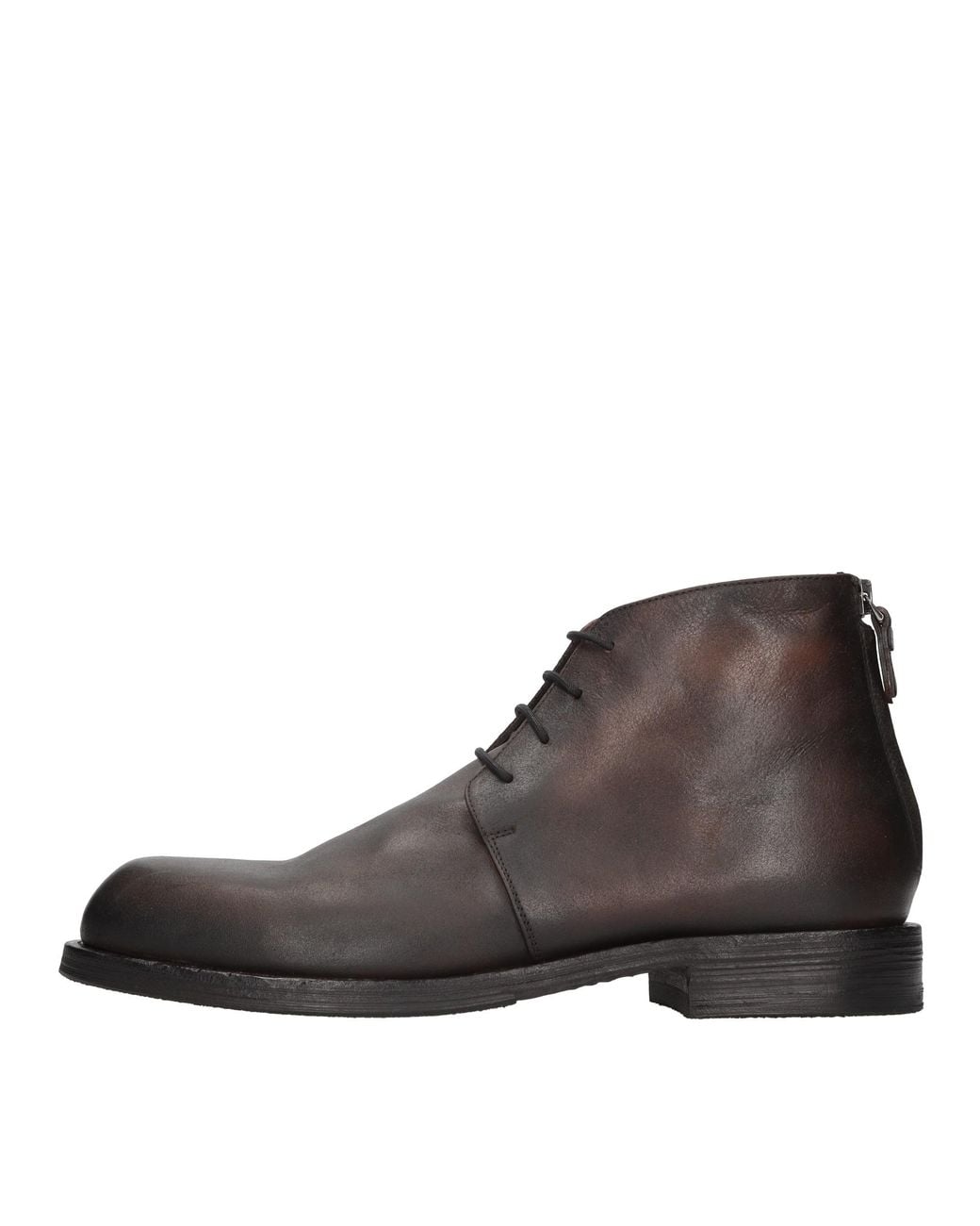 Pantanetti Brown Lace-Up Leather Ankle Boots for men