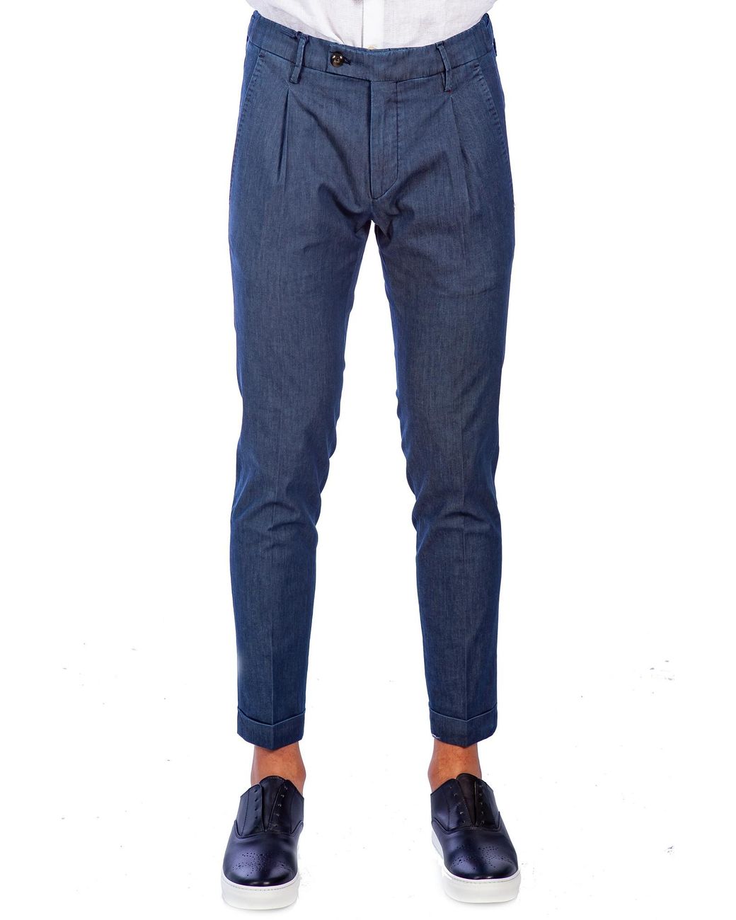 Pantalon Capri Avec Pences Effet Denim Frederick 1107 W298 Michael Coal pour homme en coloris Blue