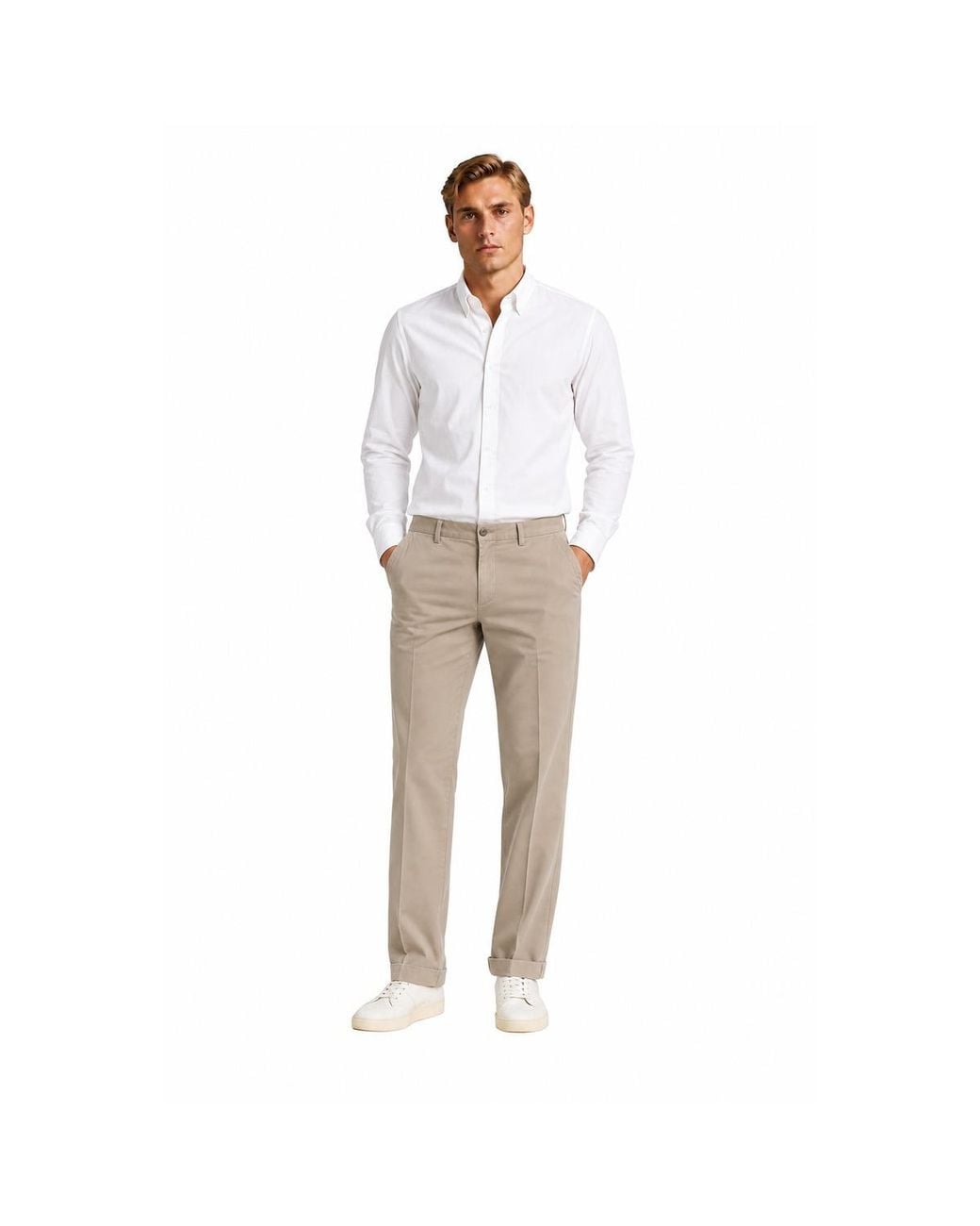 Dondup White Trousers for men